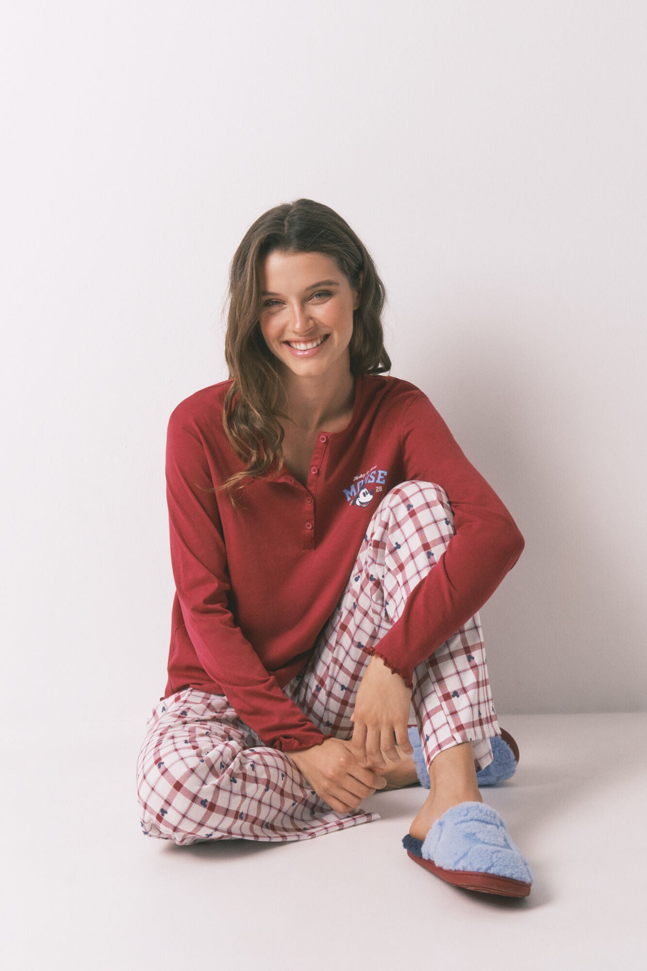 Women Secret_Red_Long Red Mickey Cotton Pyjamas_3132155_60_06