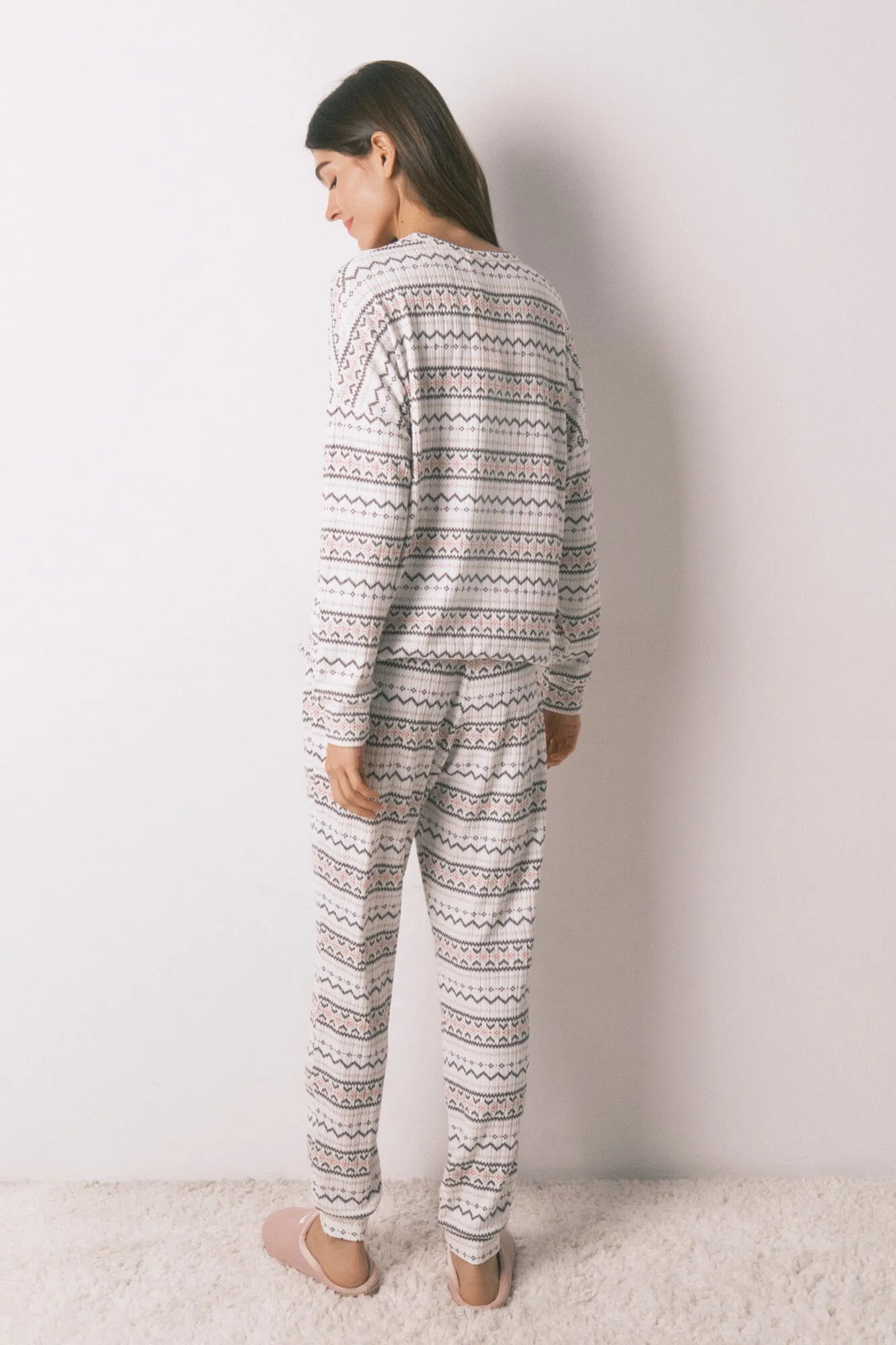 Women Secret_White Print_Warm Soft Jersey-Knit Long Pyjamas Cenfas_3132261_97_05