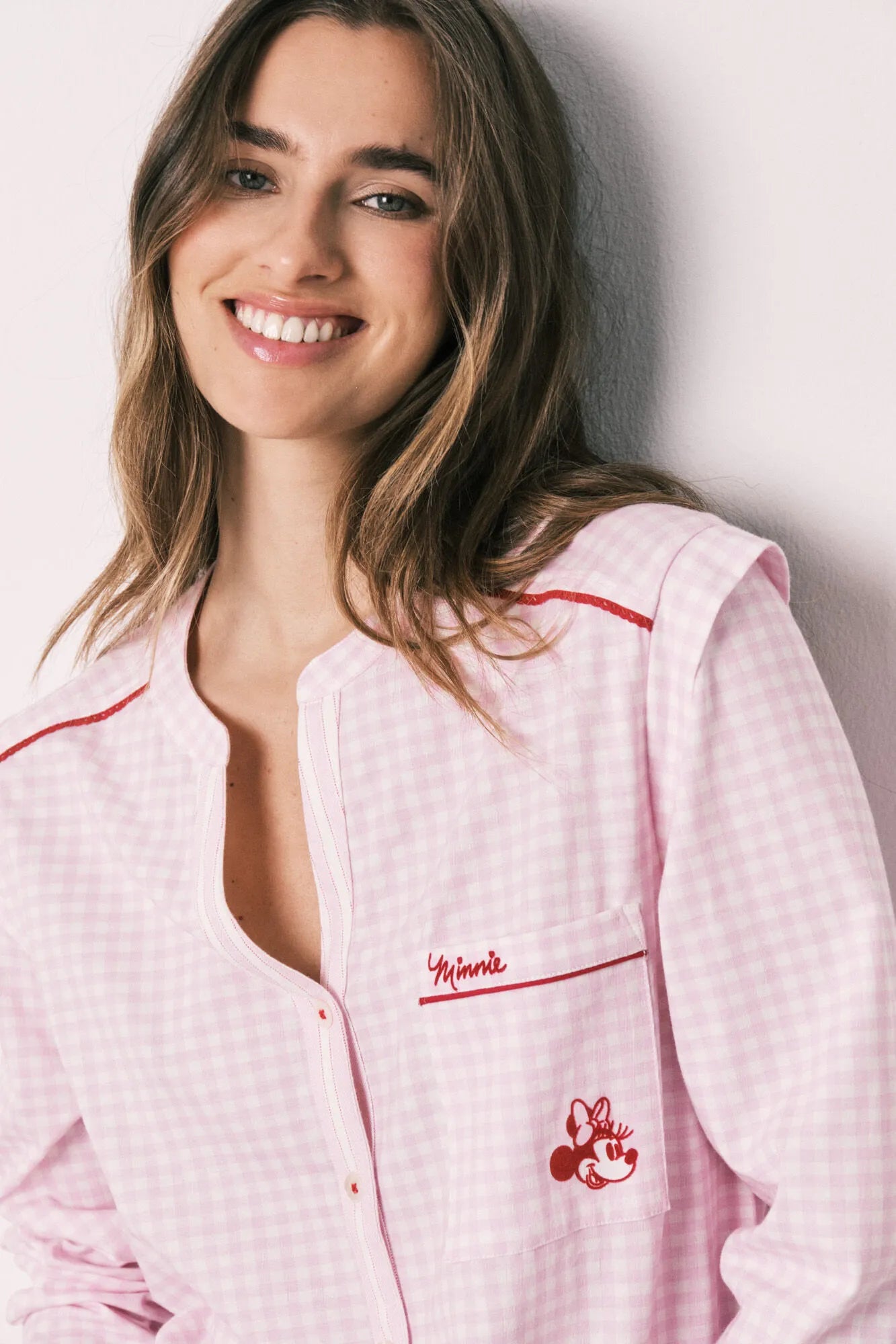 Women Secret Pink Women Cotton Mandarin Collar Long Pyjamas SKU: 3133475_73 Image 03
