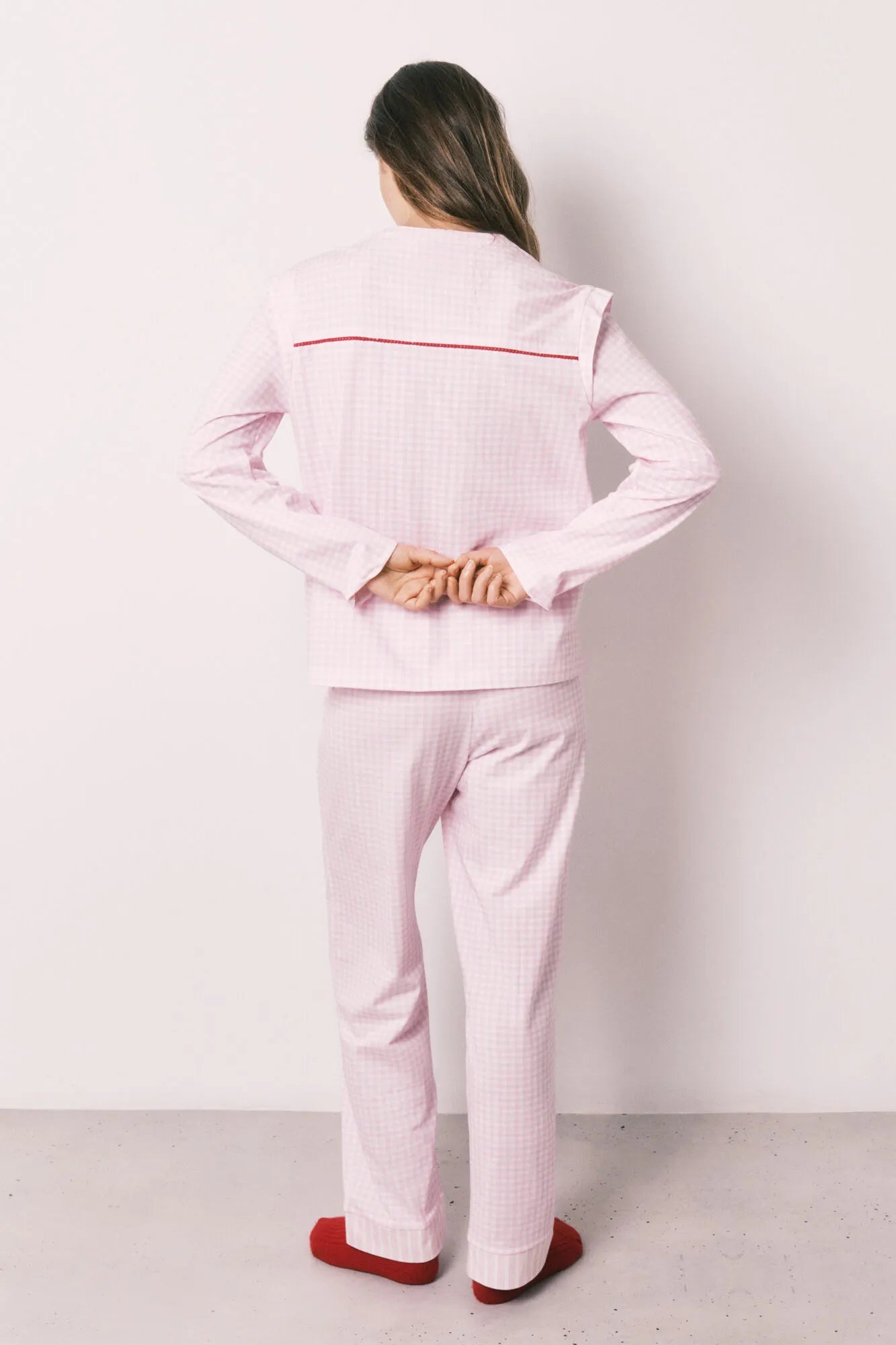 Women Secret Pink Women Cotton Mandarin Collar Long Pyjamas SKU: 3133475_73 Image 06