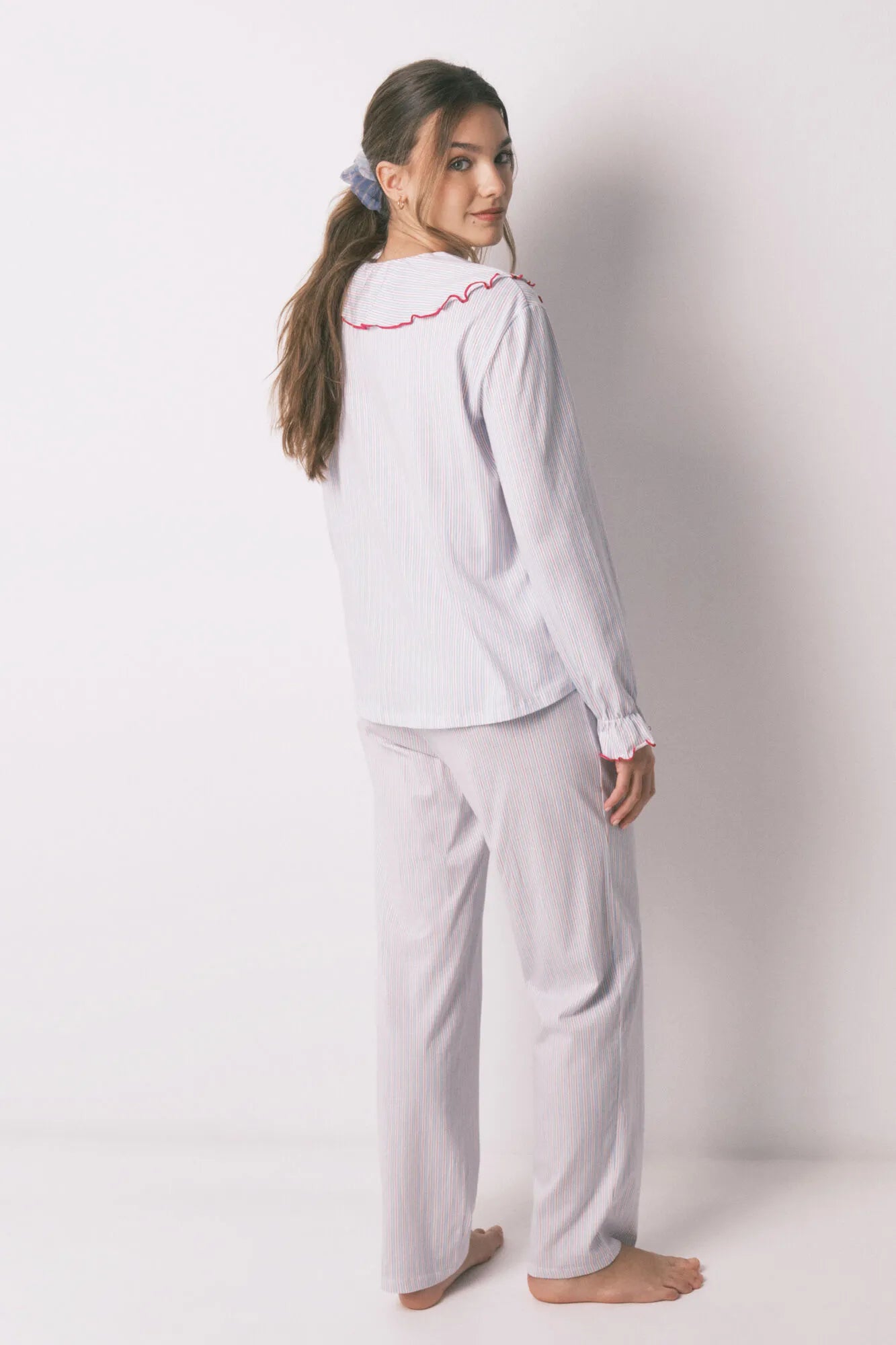 Women Secret_Blue Print_Cotton Long Peter Pan Collar Pyjamas_3133480_19_10