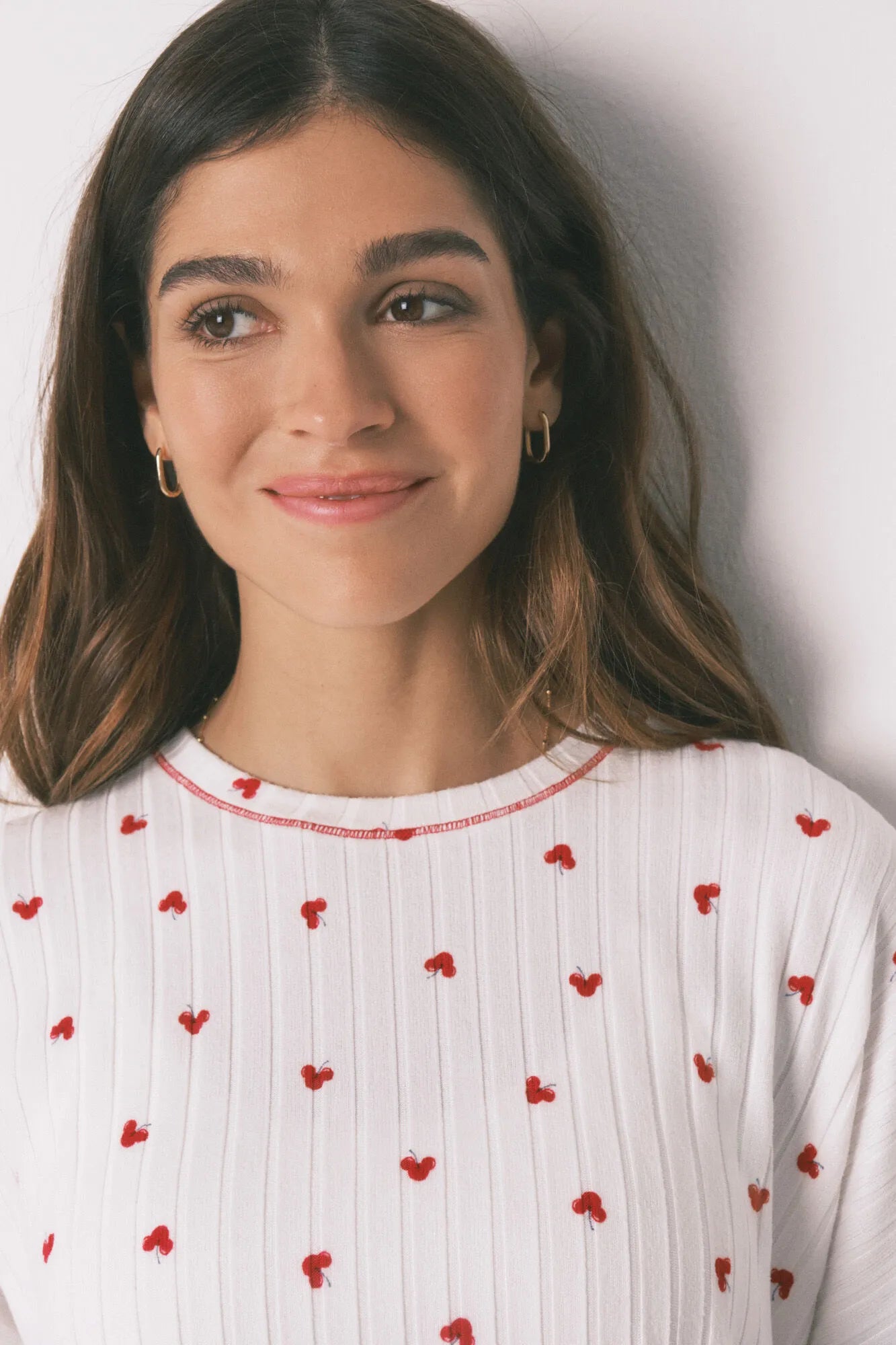 Women Secret_White Print_Mickey Cherry Print Long Pyjamas_3133483_97_04