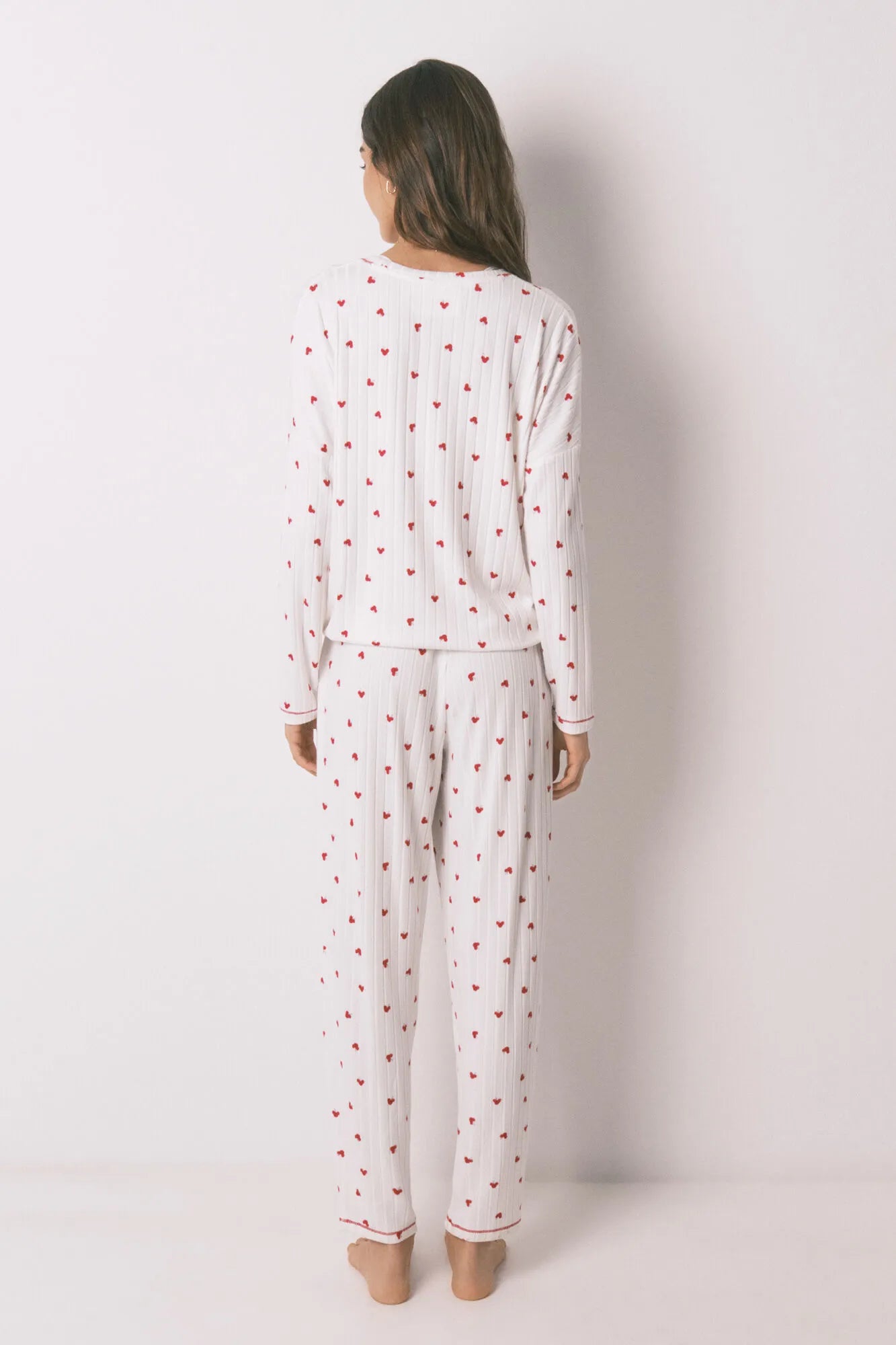 Women Secret_White Print_Mickey Cherry Print Long Pyjamas_3133483_97_06