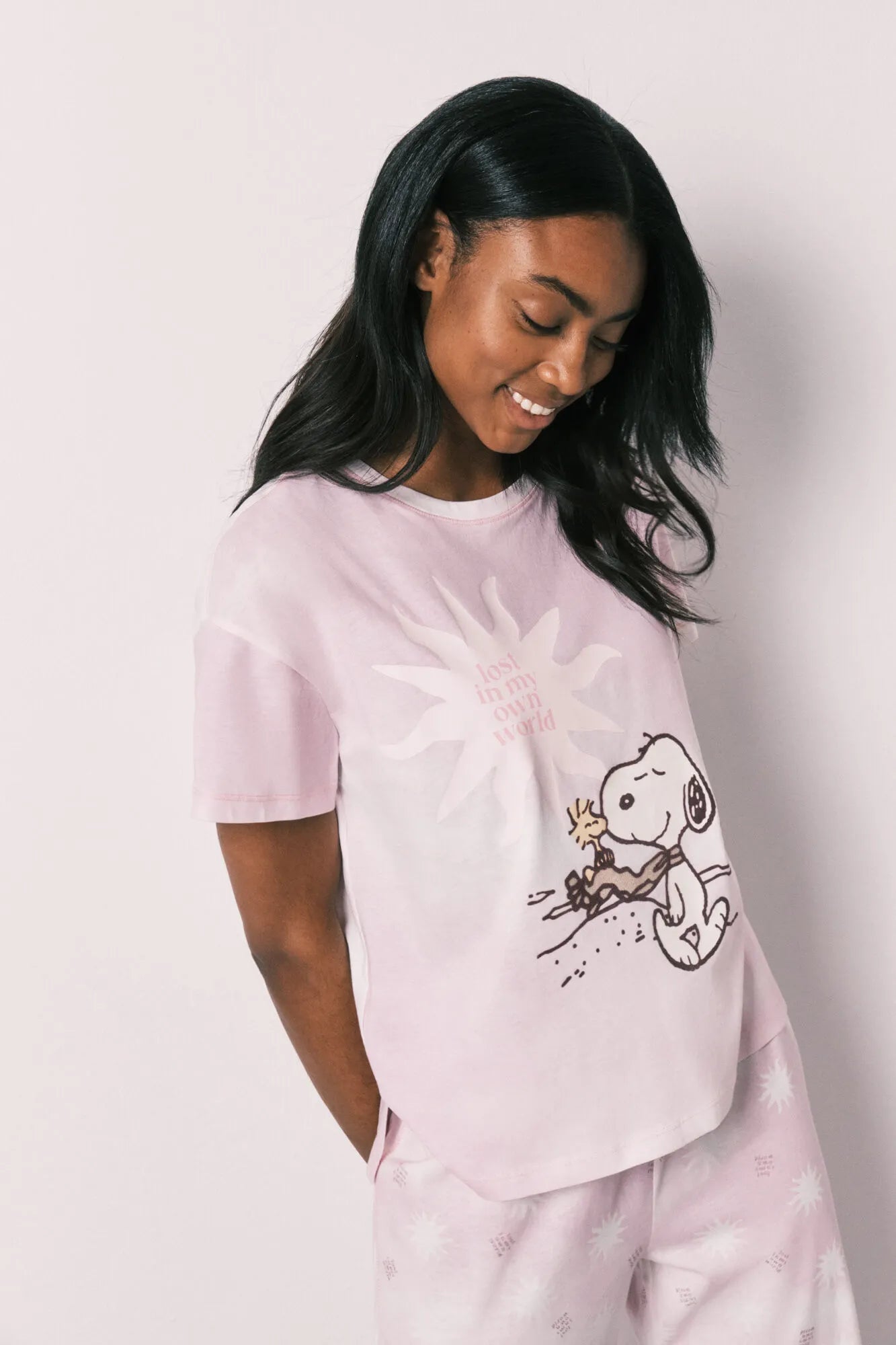 Women Secret Pink Women Cotton Capri Pyjamas Snoopy SKU: 3133499_73 Image 01