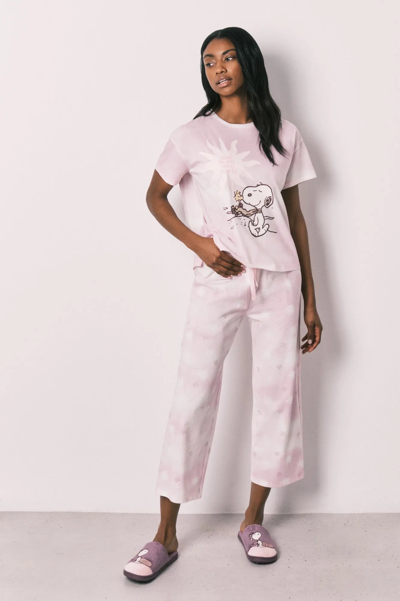 Women Secret Pink Women Cotton Capri Pyjamas Snoopy SKU: 3133499_73 Image 02