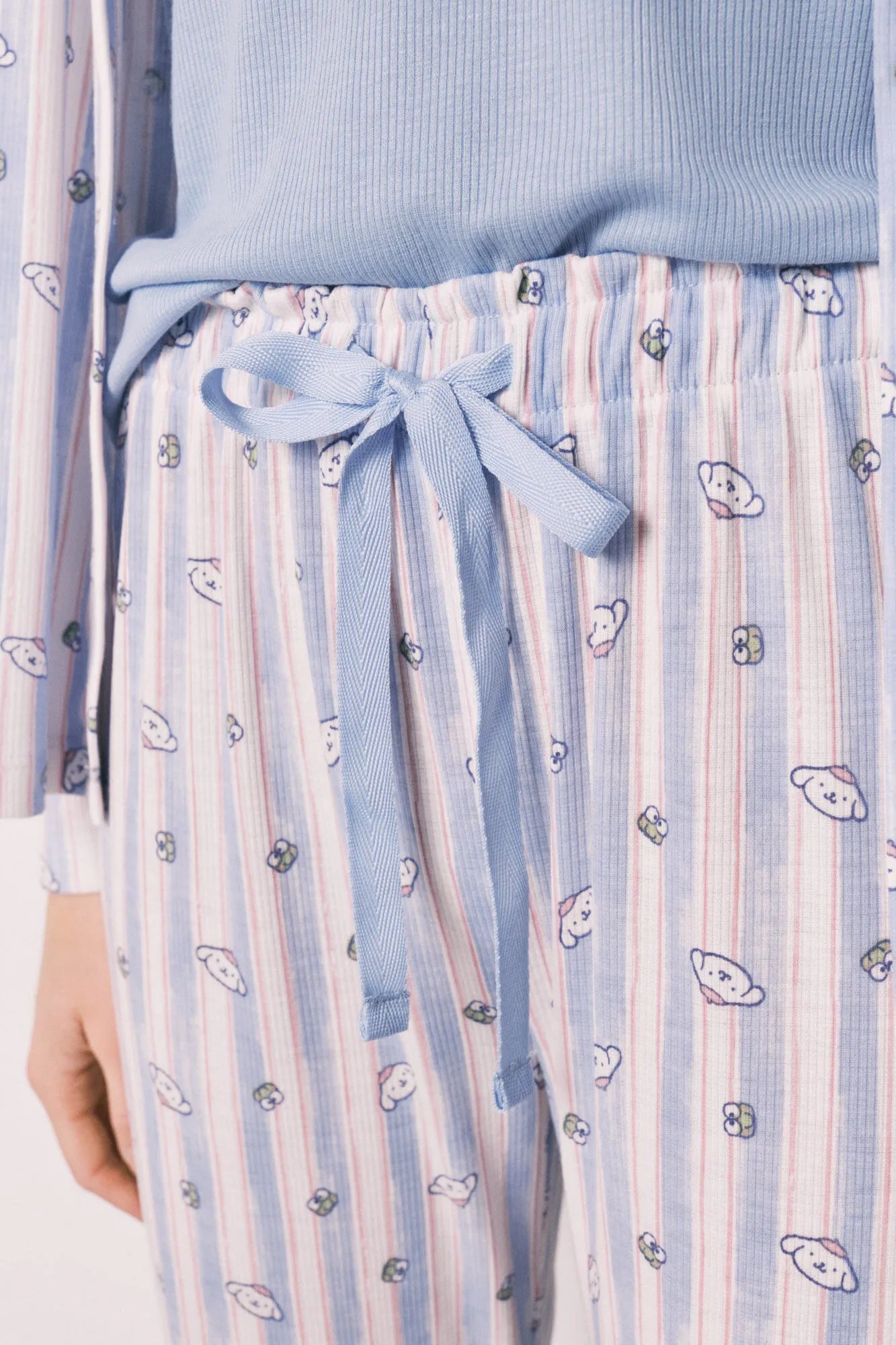 Women Secret Light Blue Women Blue Striped Pyjama Set and Top SKU: 3133500_18 Image 04