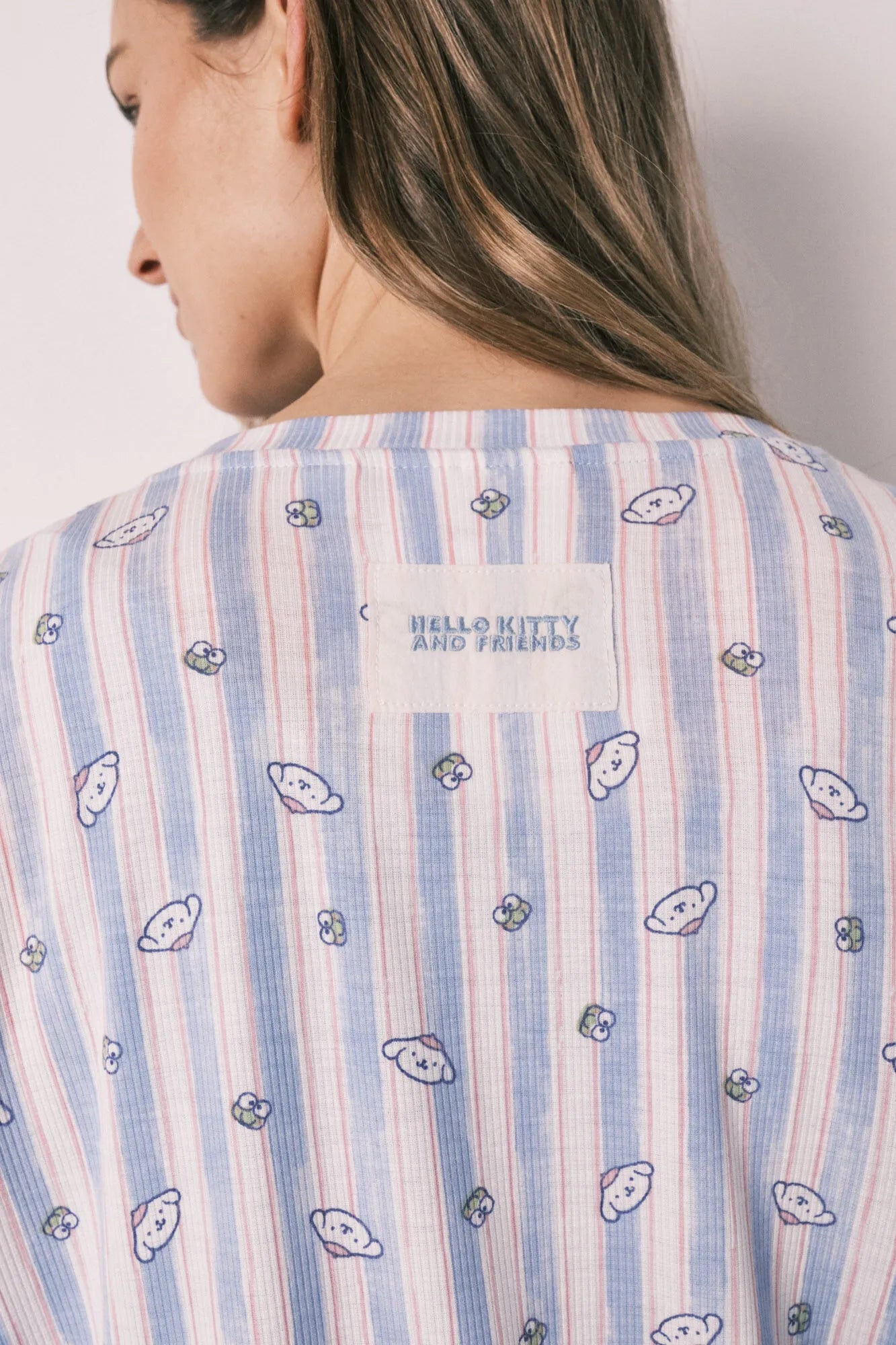 Women Secret Light Blue Women Blue Striped Pyjama Set and Top SKU: 3133500_18 Image 06