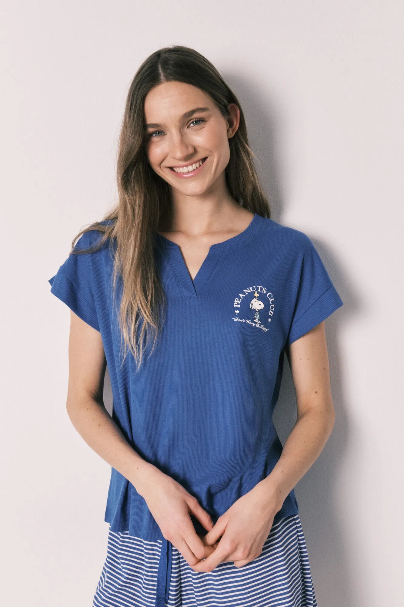 Women Secret Blue Print Women Blue Short Pyjamas Snoopy SKU: 3133504_19 Image 04