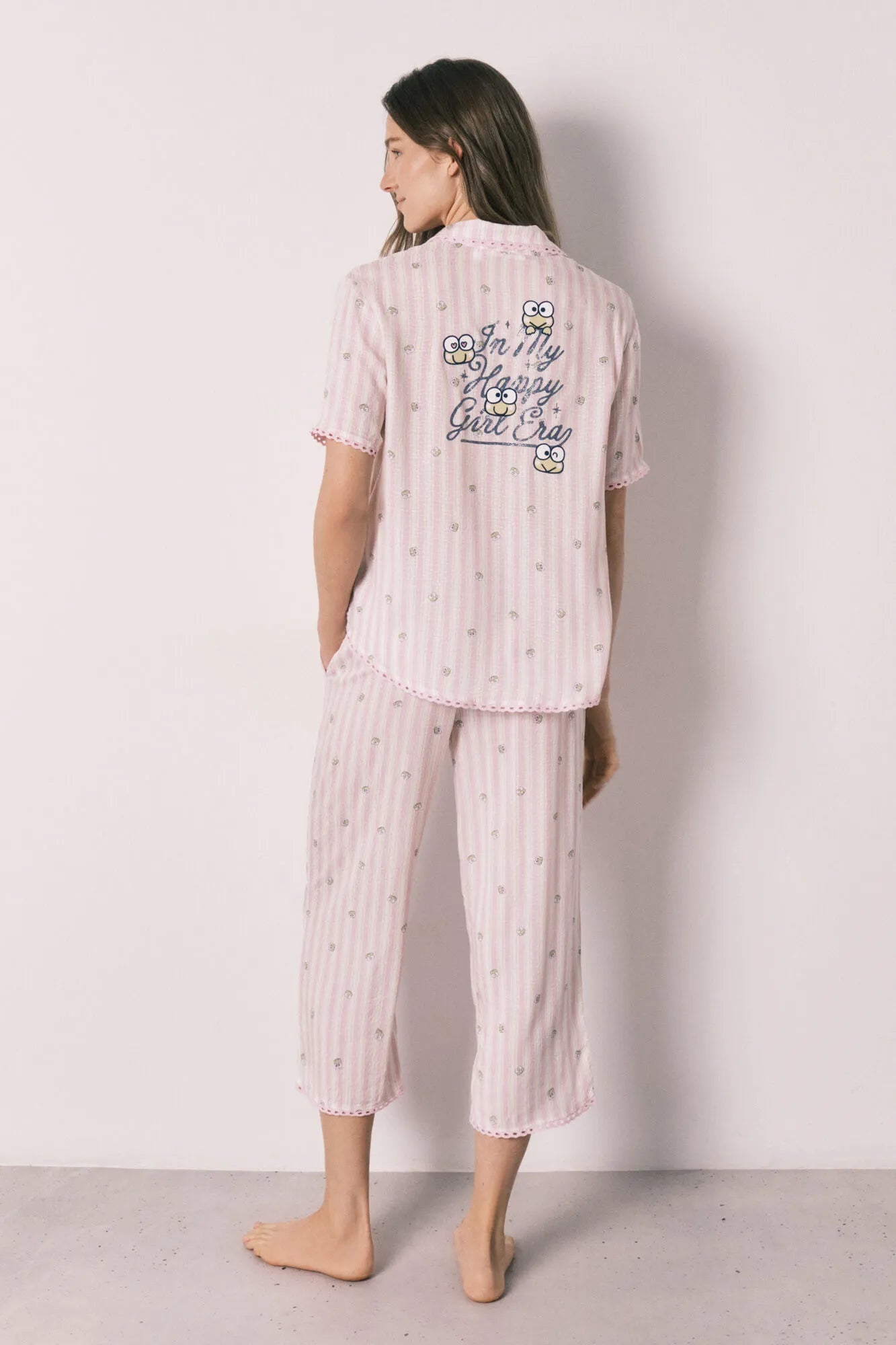 Women Secret Ivory Women Striped Long Classic Pyjamas Keroppi SKU: 3133506_96 Image 06