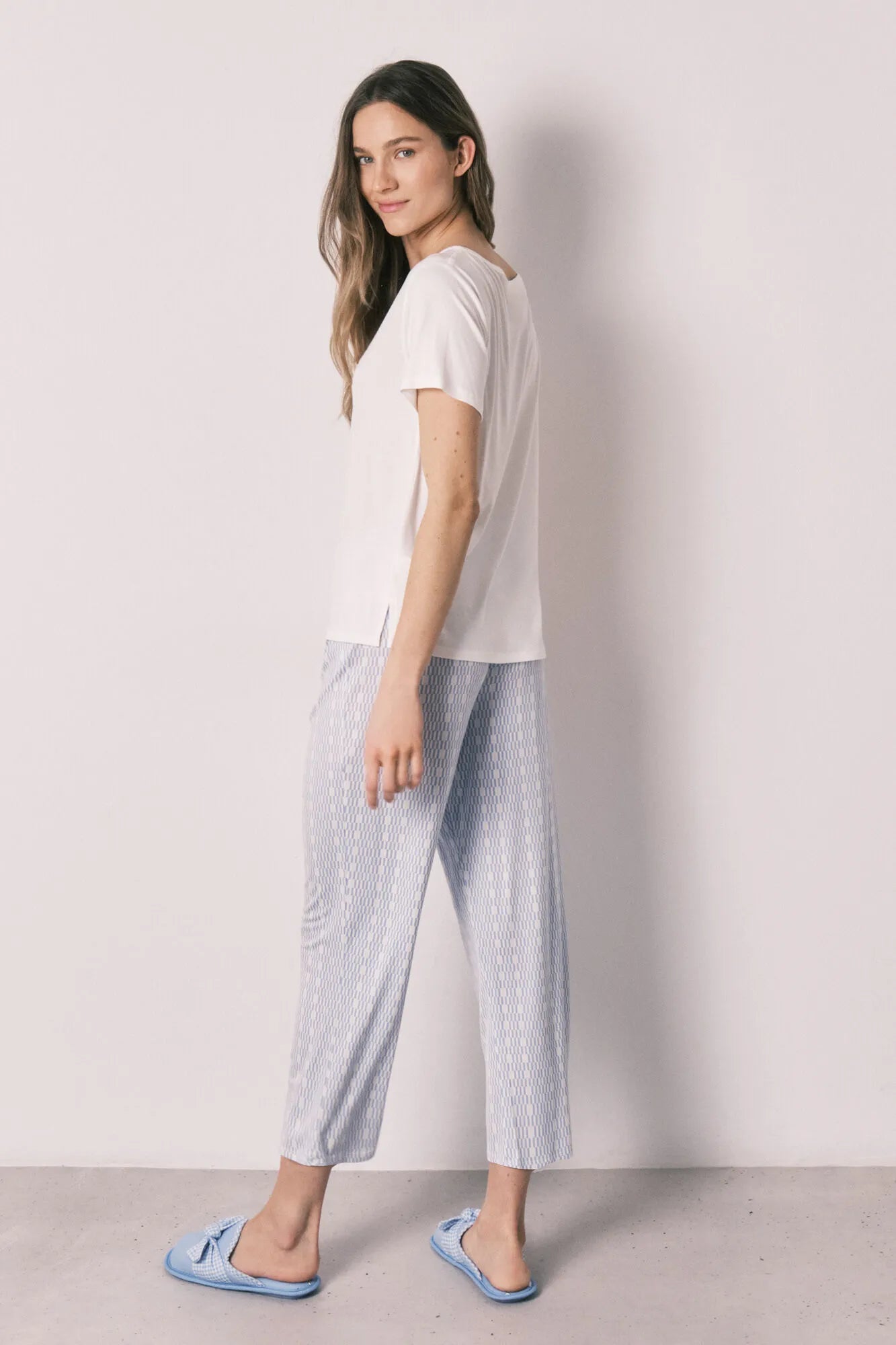 Women Secret Ivory Women Geometric Print Long Pyjamas Cinnamoroll SKU: 3133509_96 Image 05