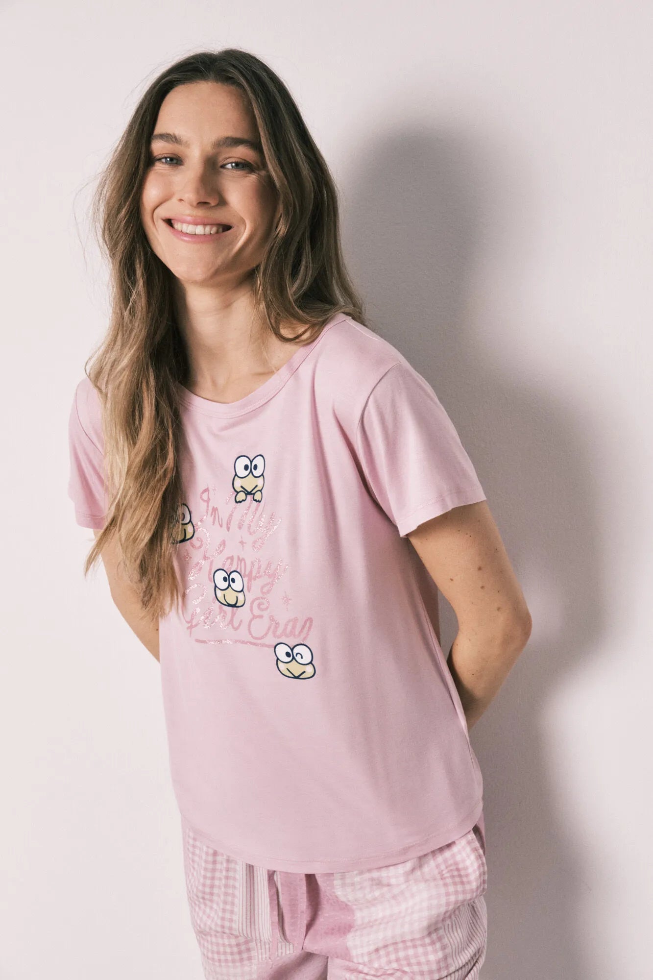 Women Secret Pink Women Patchwork Long Pyjamas Keroppi SKU: 3133510_72 Image 01