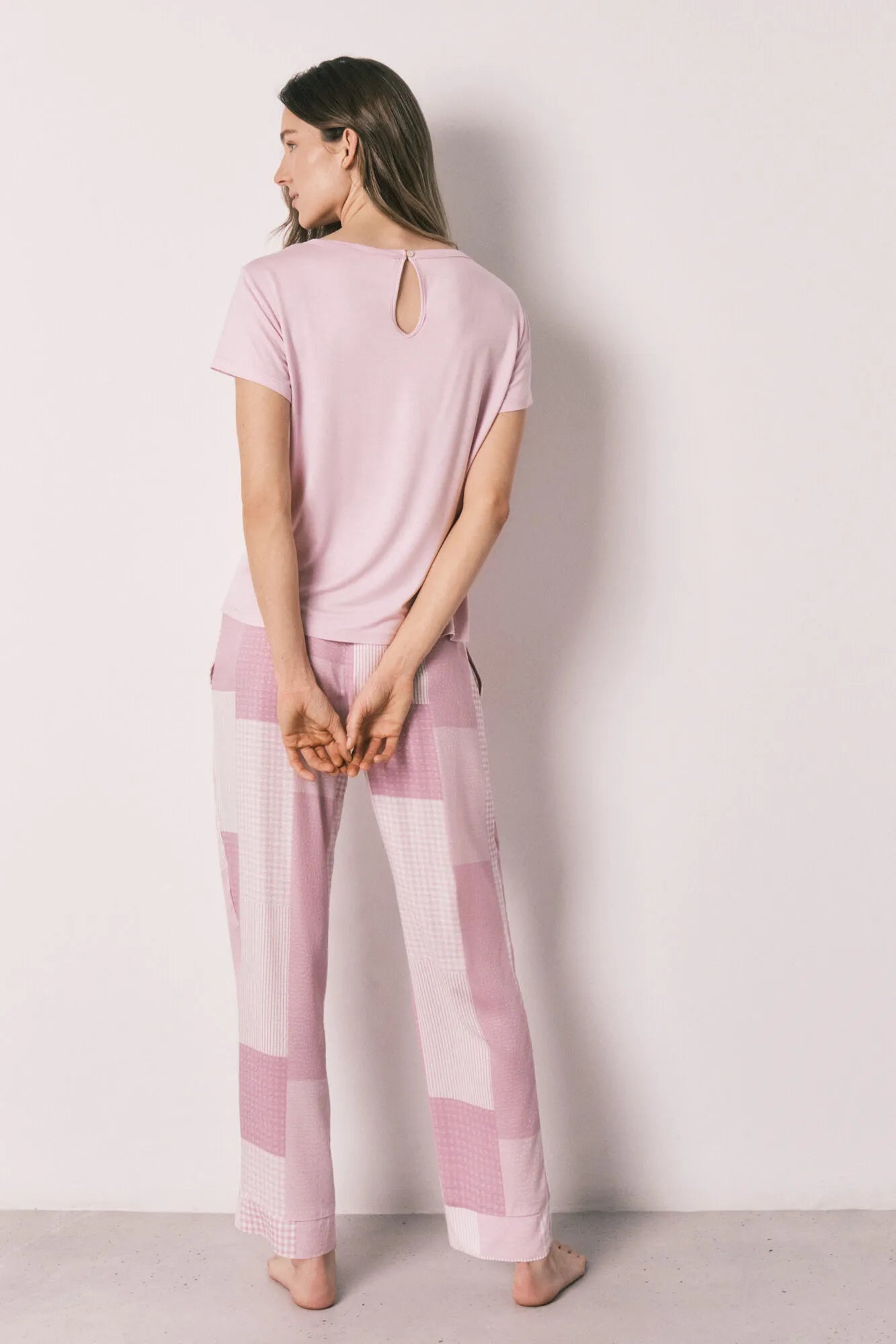 Women Secret Pink Women Patchwork Long Pyjamas Keroppi SKU: 3133510_72 Image 06