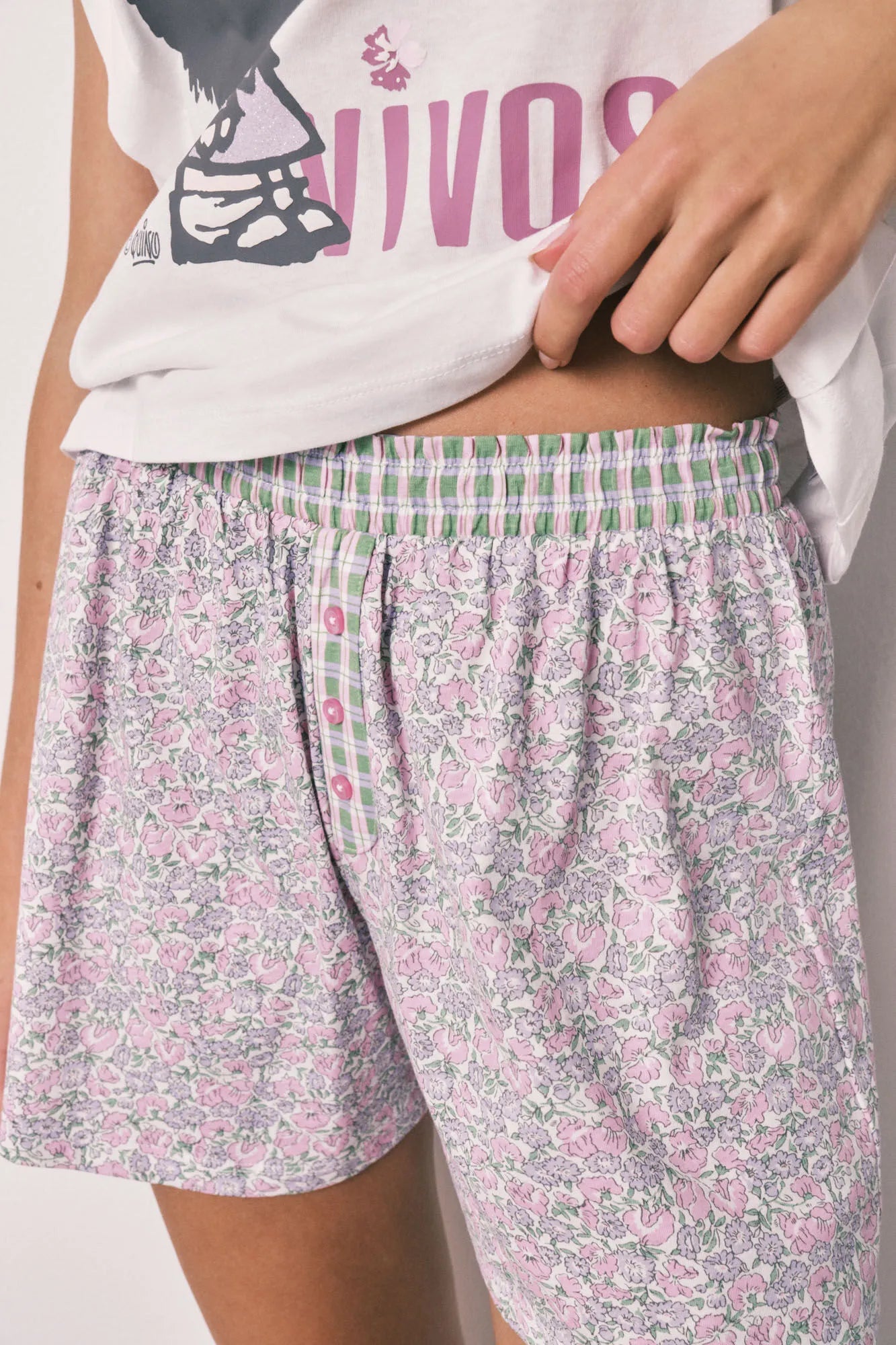 Women Secret Ivory Women Mafalda Cotton Short Pyjamas SKU: 3133527_96 Image 05