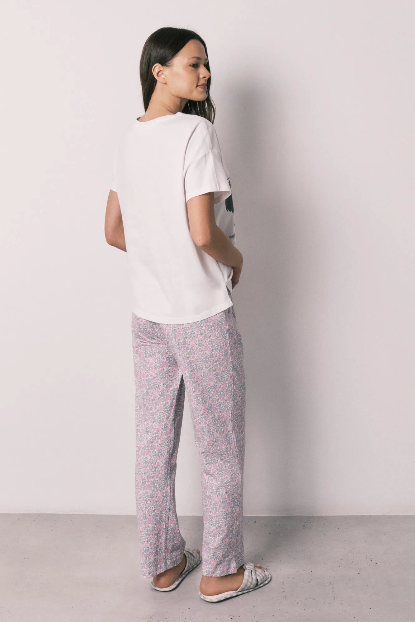 Women Secret Ivory Women Floral Mafalda Cotton Long Pyjamas SKU: 3133529_96 Image 05