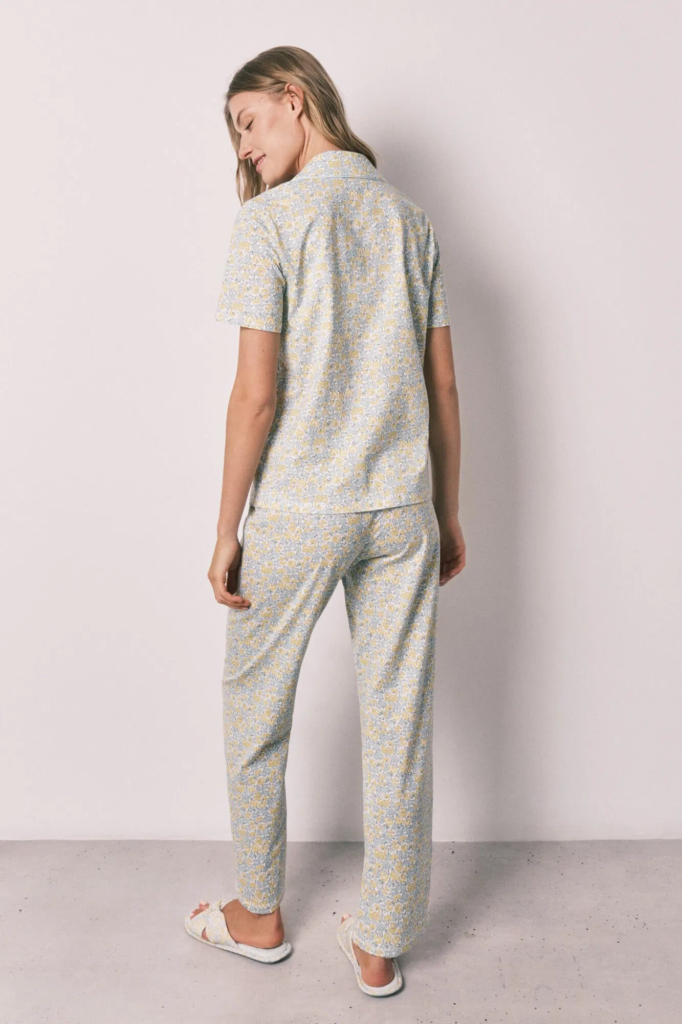 Women Secret Yellow Print Women Floral Cotton Classic Long Pyjamas SKU: 3133530_09 Image 06