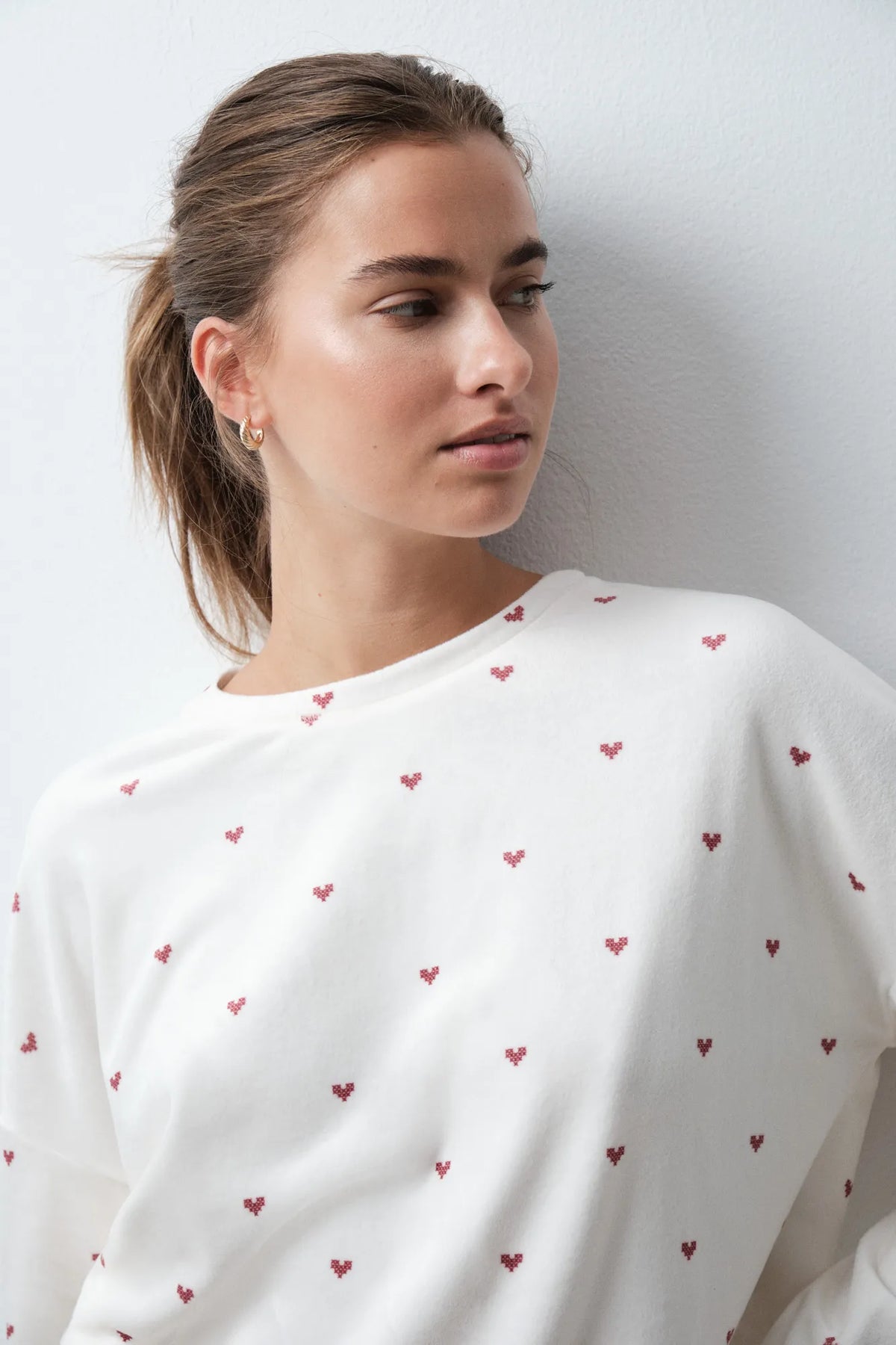 Women Secret White Print Women Heart Print Long Pyjamas SKU: 3134162_97 Image 03