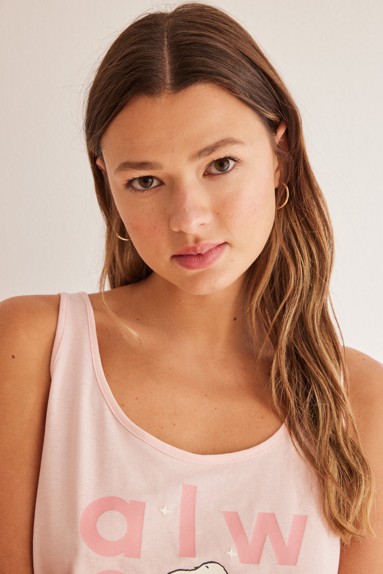 100% Snoopy Cotton Short Pajamas "Always"_04