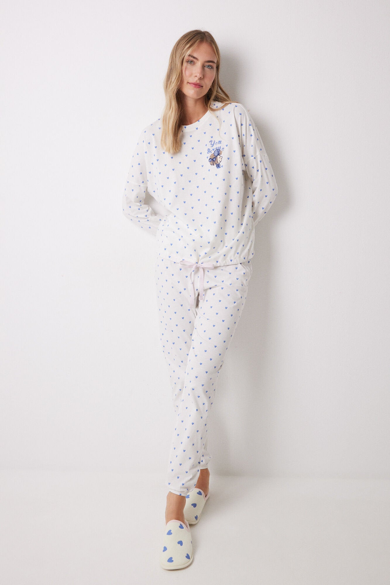 Women Secret_Long Pajamas 100% Cotton Hearts_3139836_97_03