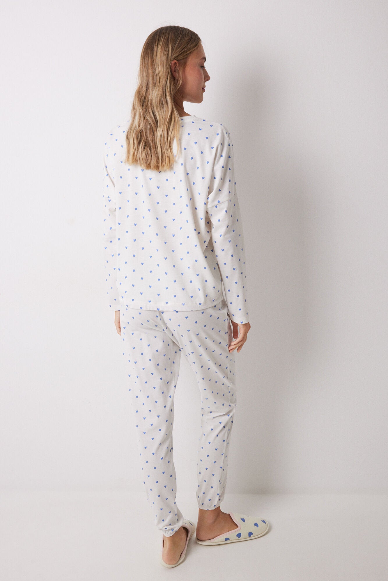 Women Secret_Long Pajamas 100% Cotton Hearts_3139836_97_05