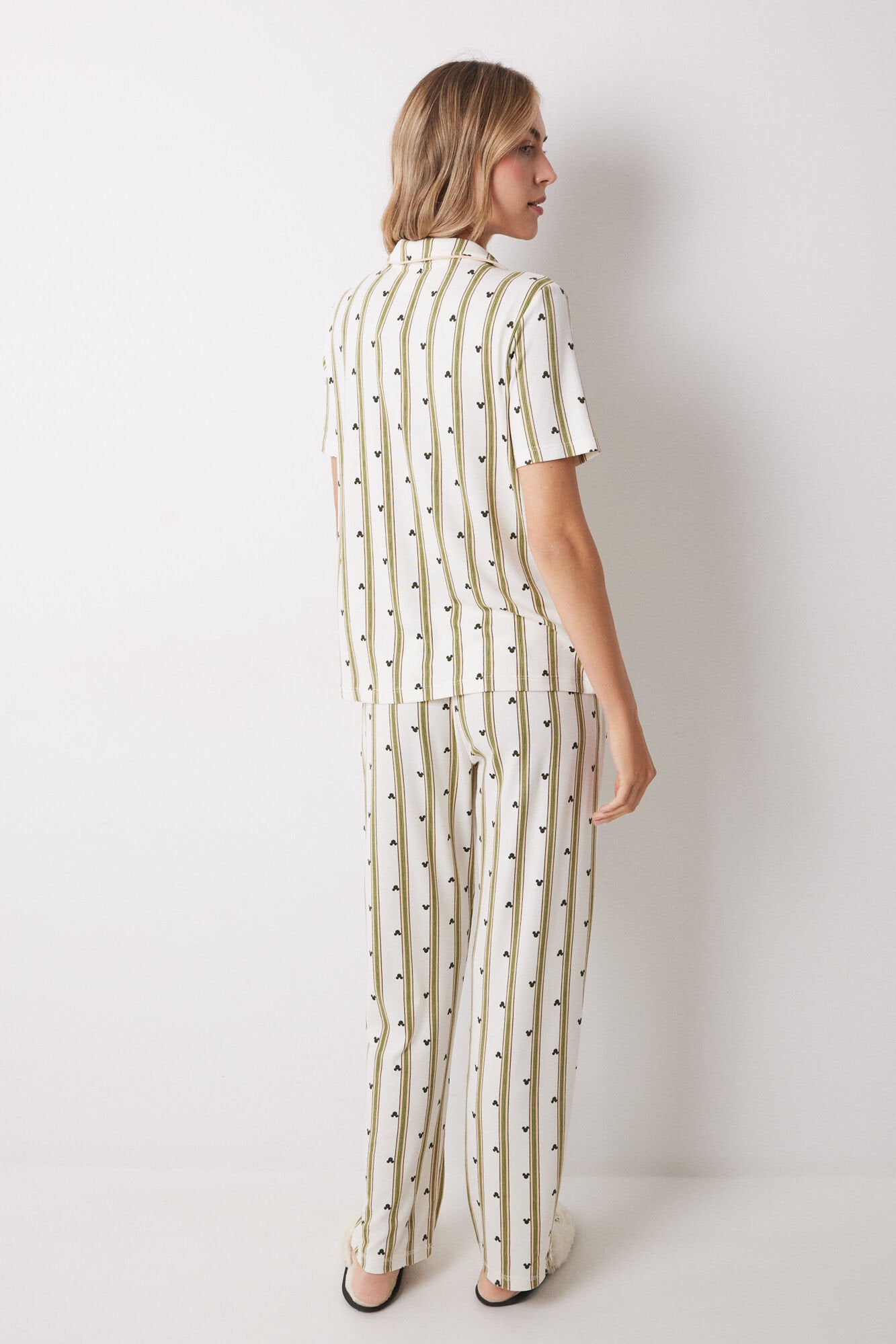 Women Secret_Mickey Mouse Striped Shirt Pajamas_3139841_98_05