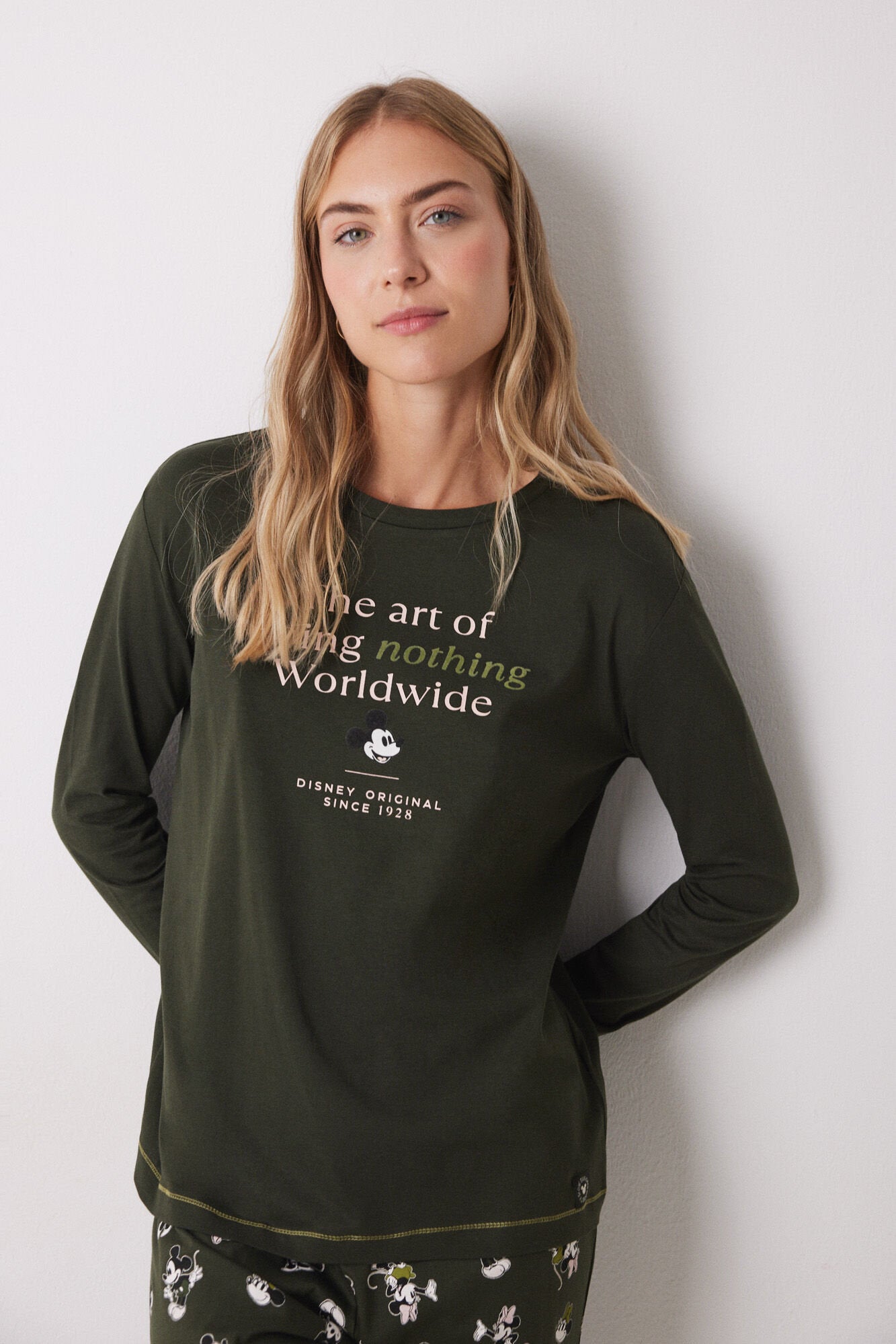 Women Secret_Mickey & Minnie Long Cotton Pajamas_3139844_91_01