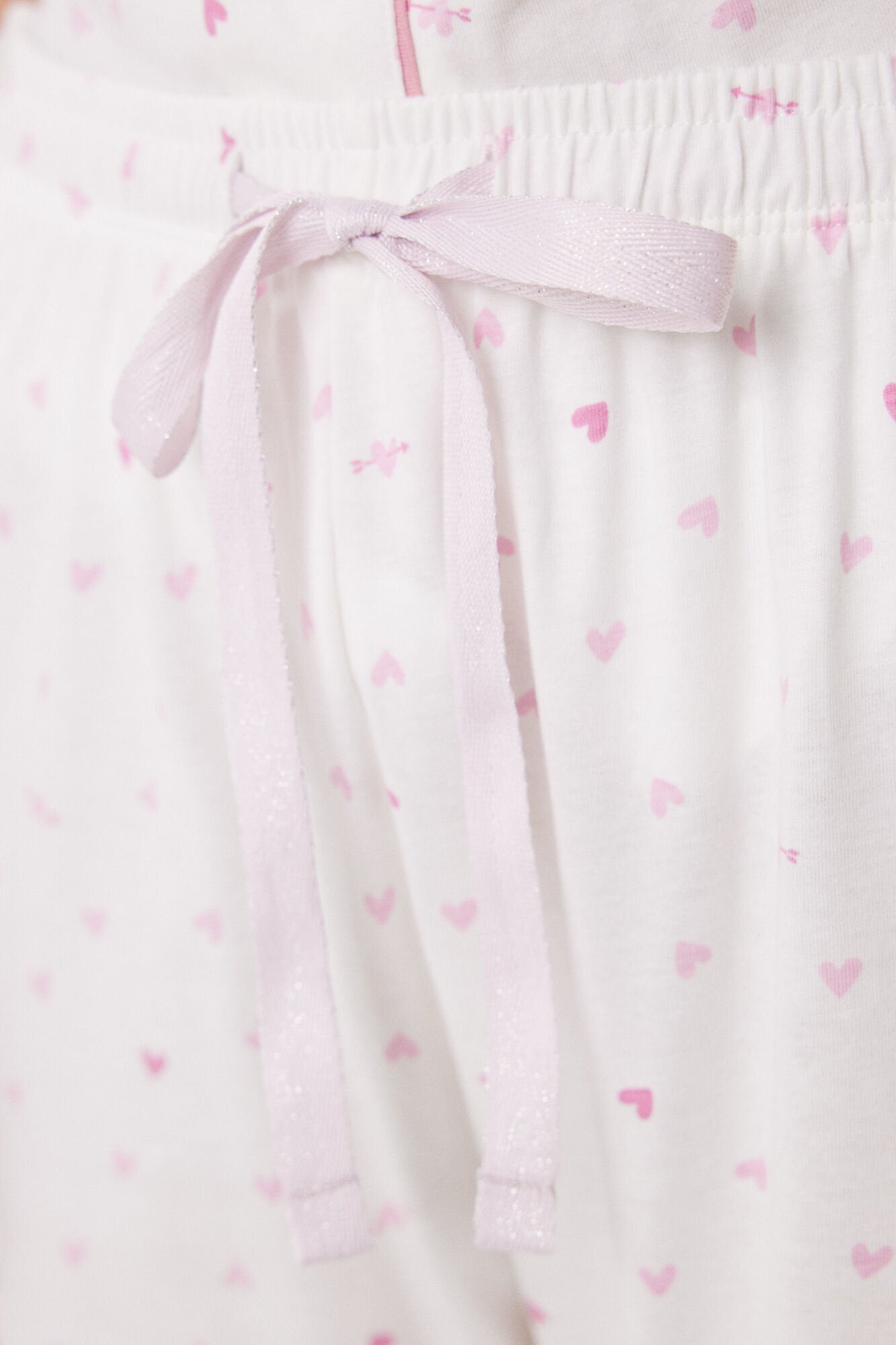 Women Secret_100% Cotton Shirt Pajamas with Pink Hearts_3139851_73_05