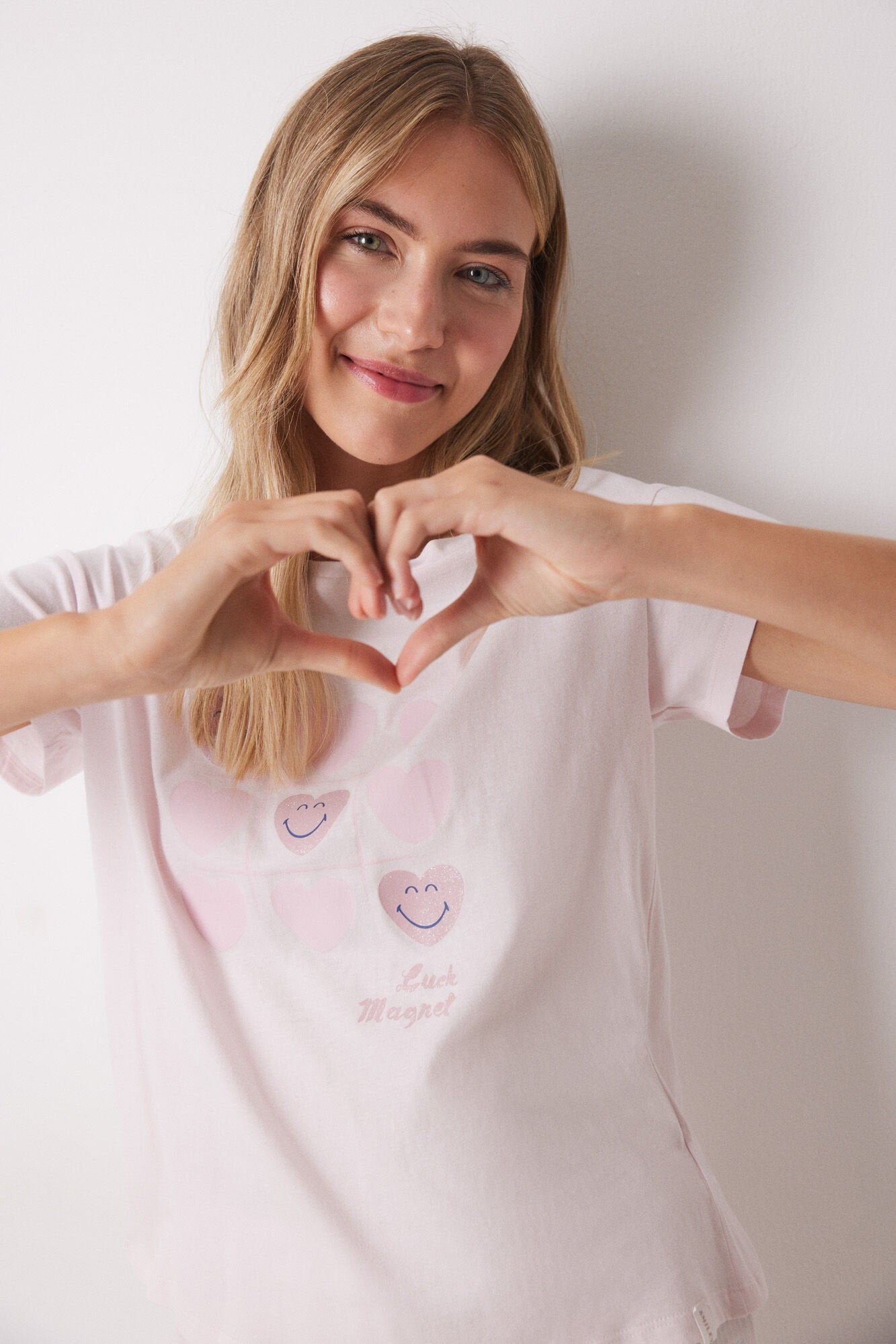 Women Secret_100% Cotton Pink Heart Pajamas_3139852_71_02