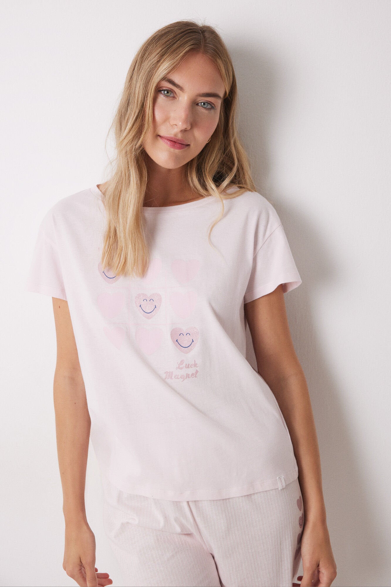 Women Secret_100% Cotton Pink Heart Pajamas_3139852_71_03