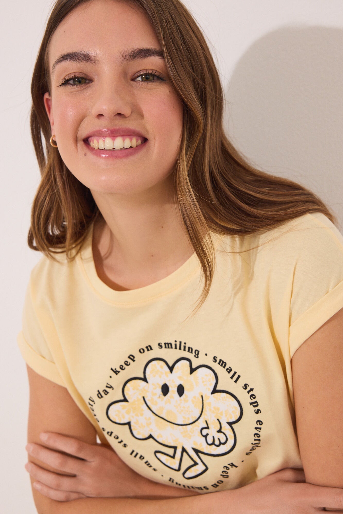 Women Secret_Yellow Smiley Cotton Short Pyjamas_3139873_05_04