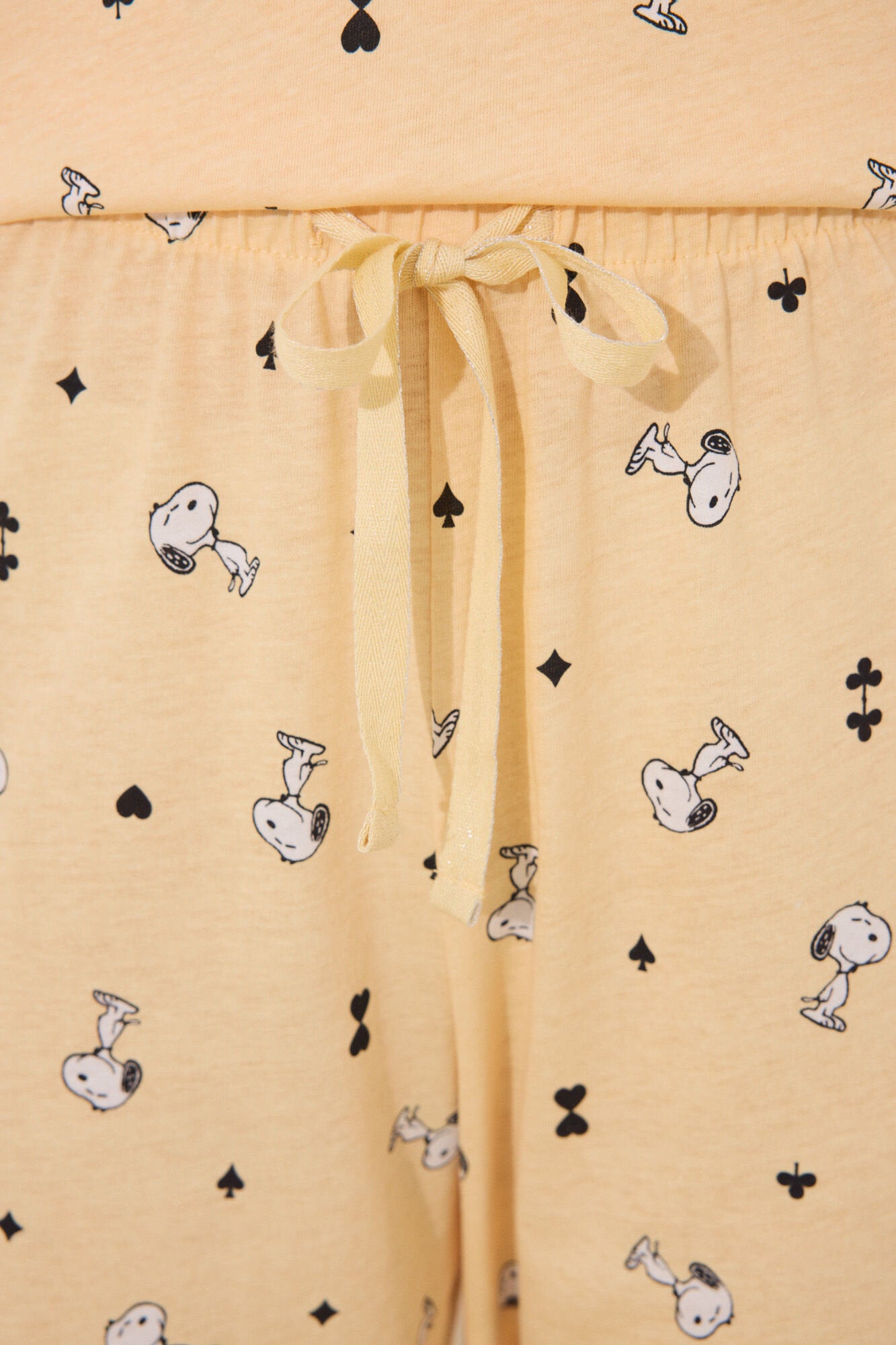Women Secret_Long Short Sleeve Cotton Long Pyjamas Snoopy Yellow_3139877_05_05