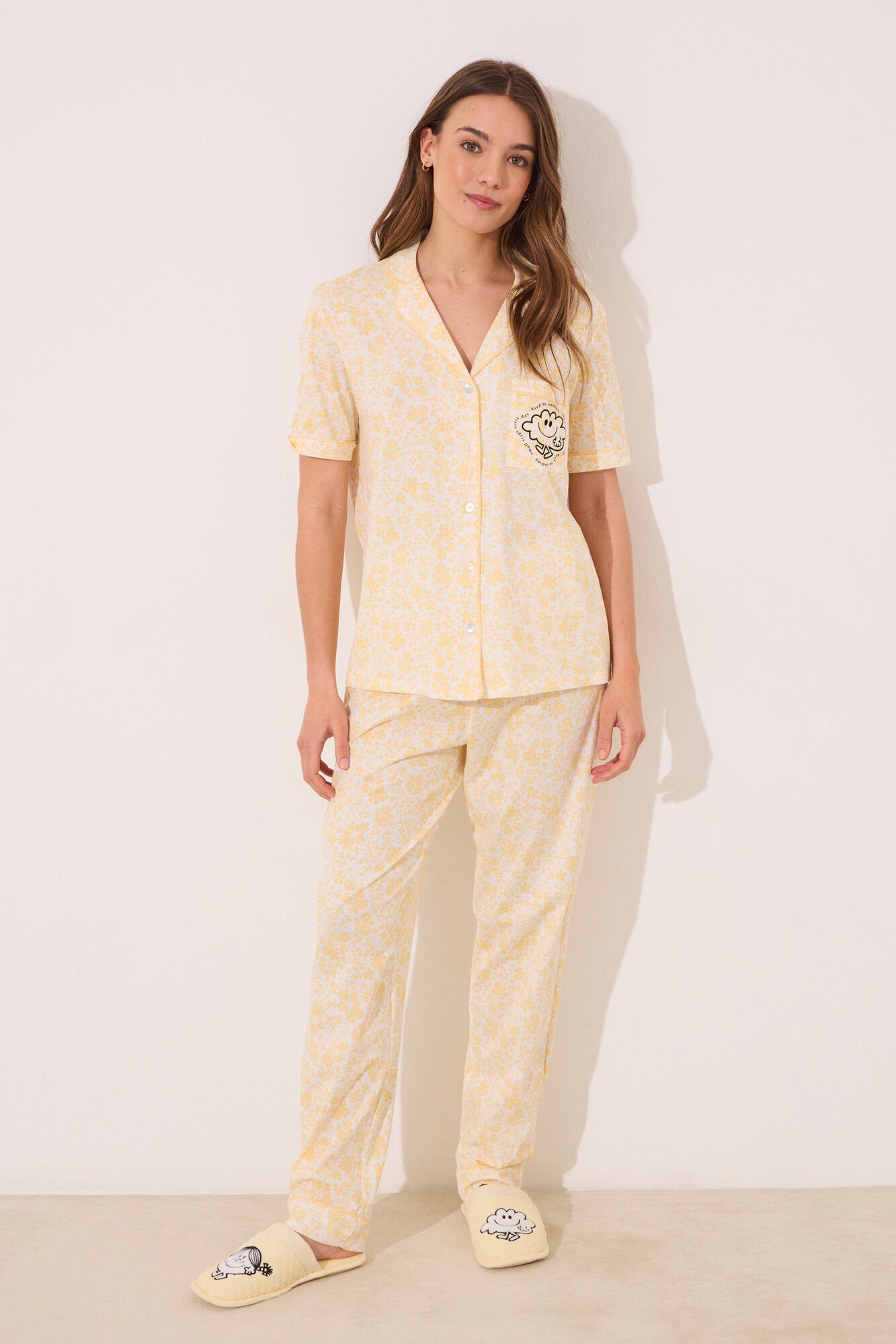 Women Secret_Little Miss Mr. Men Floral Cotton Classic Pyjamas_3139878_05_02
