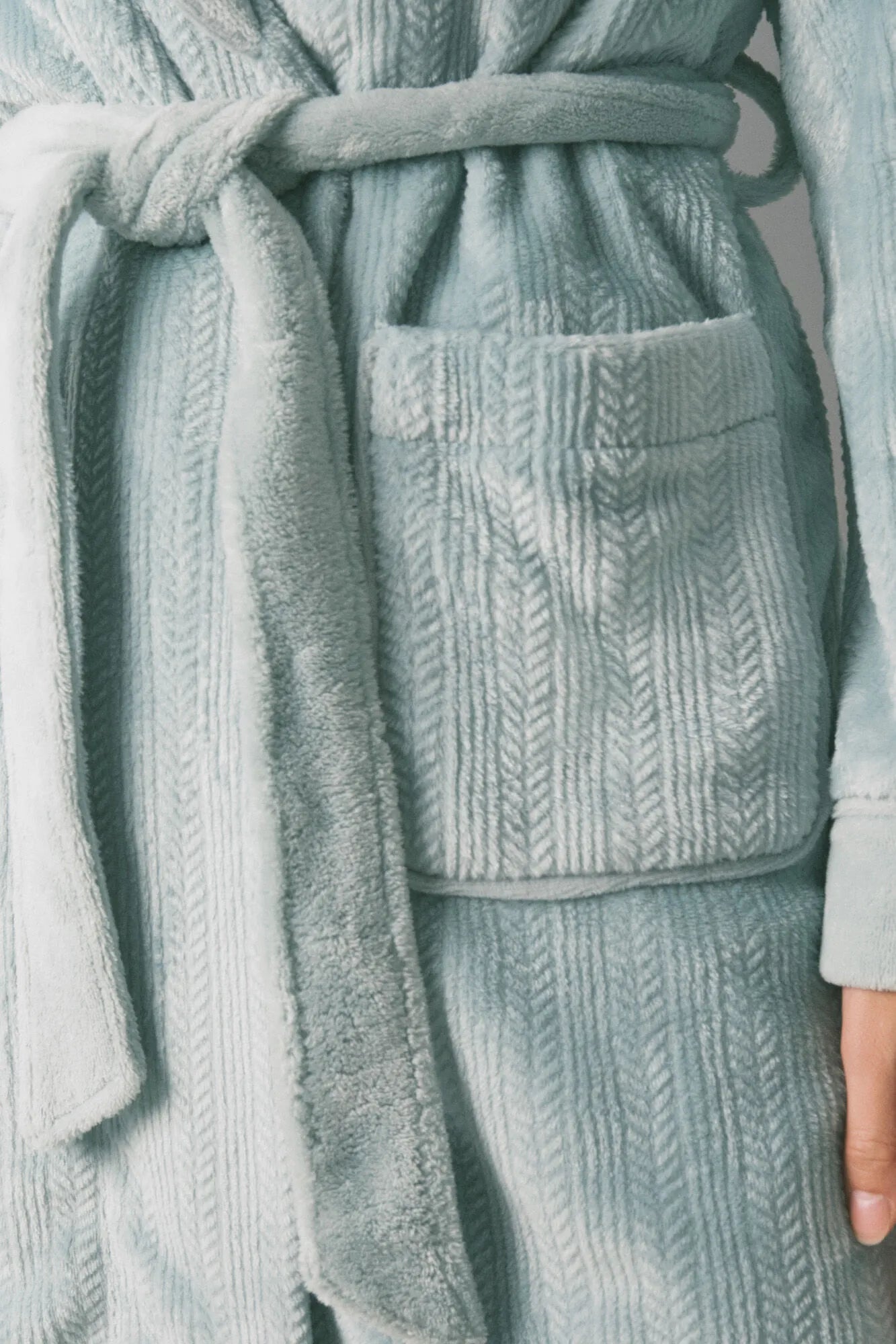 Women Secret_Dark Blue_Fleece Fabric Crossover Midi Robe_3142312_11_05