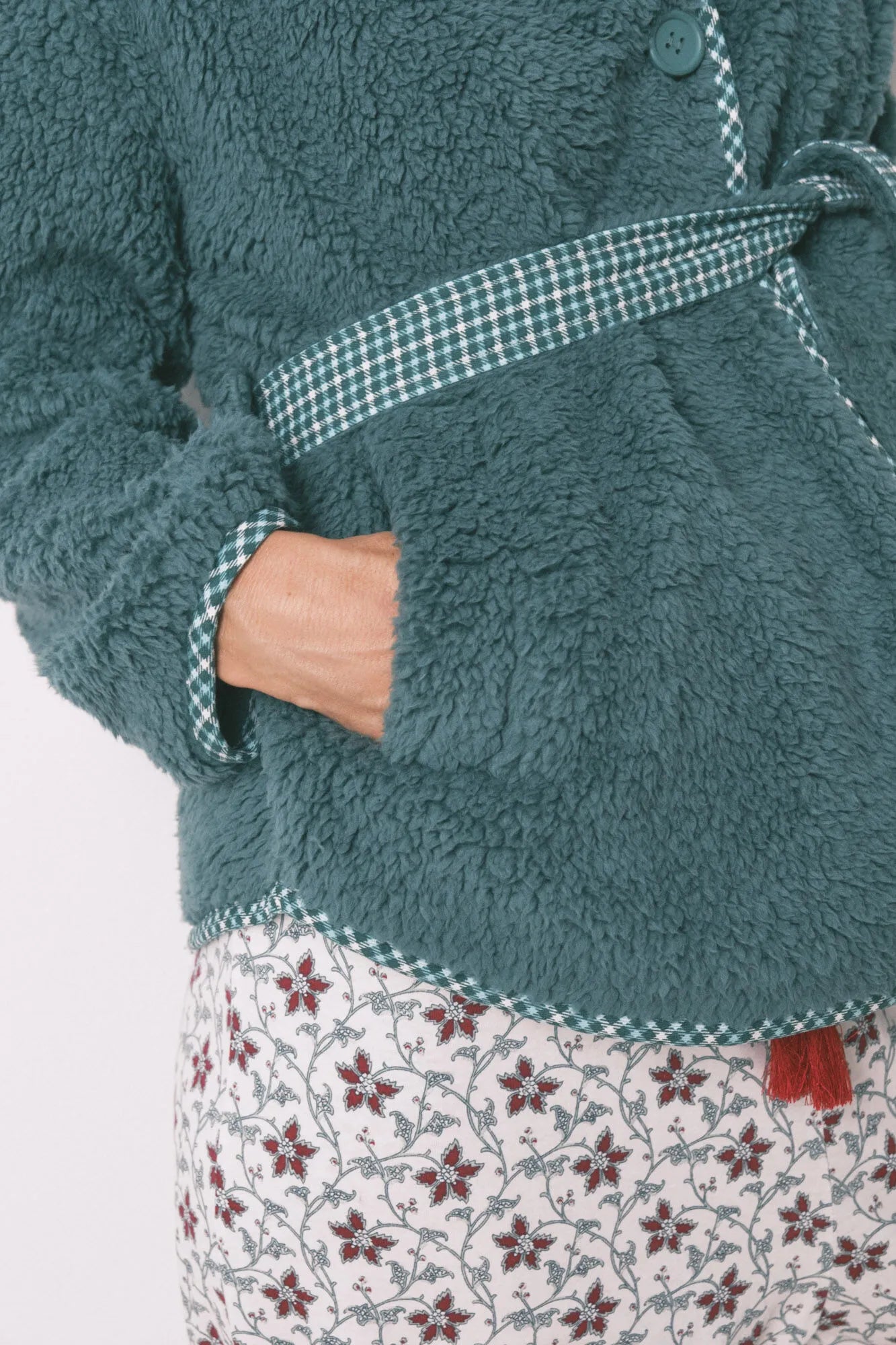 Women Secret_Bottle_Robe Green Faux Shearling Fabric_3142315_20_05
