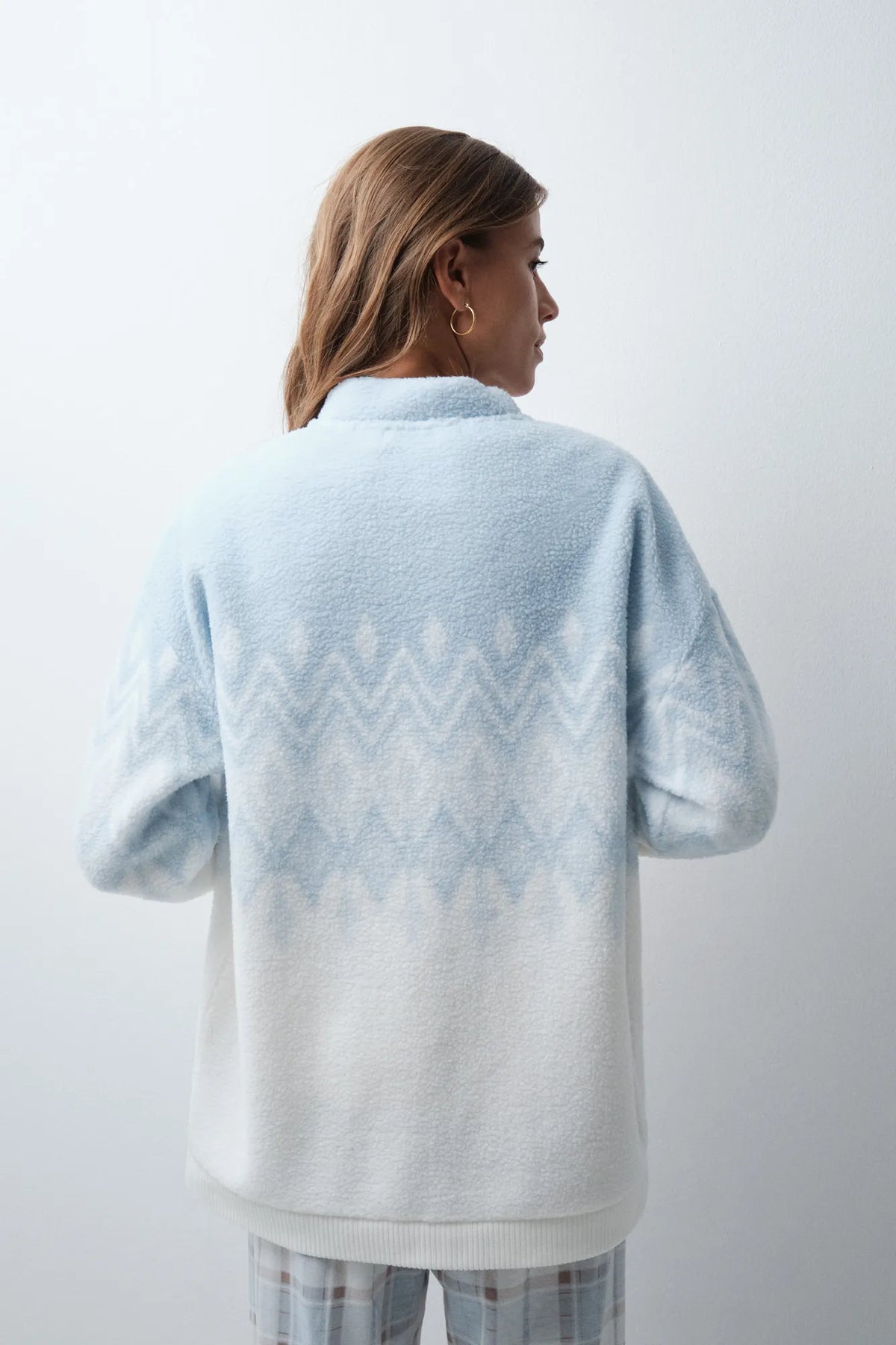 Women Secret Ivory Women Soft Fleece Knit Cardigan SKU: 3144634_96 Image 04