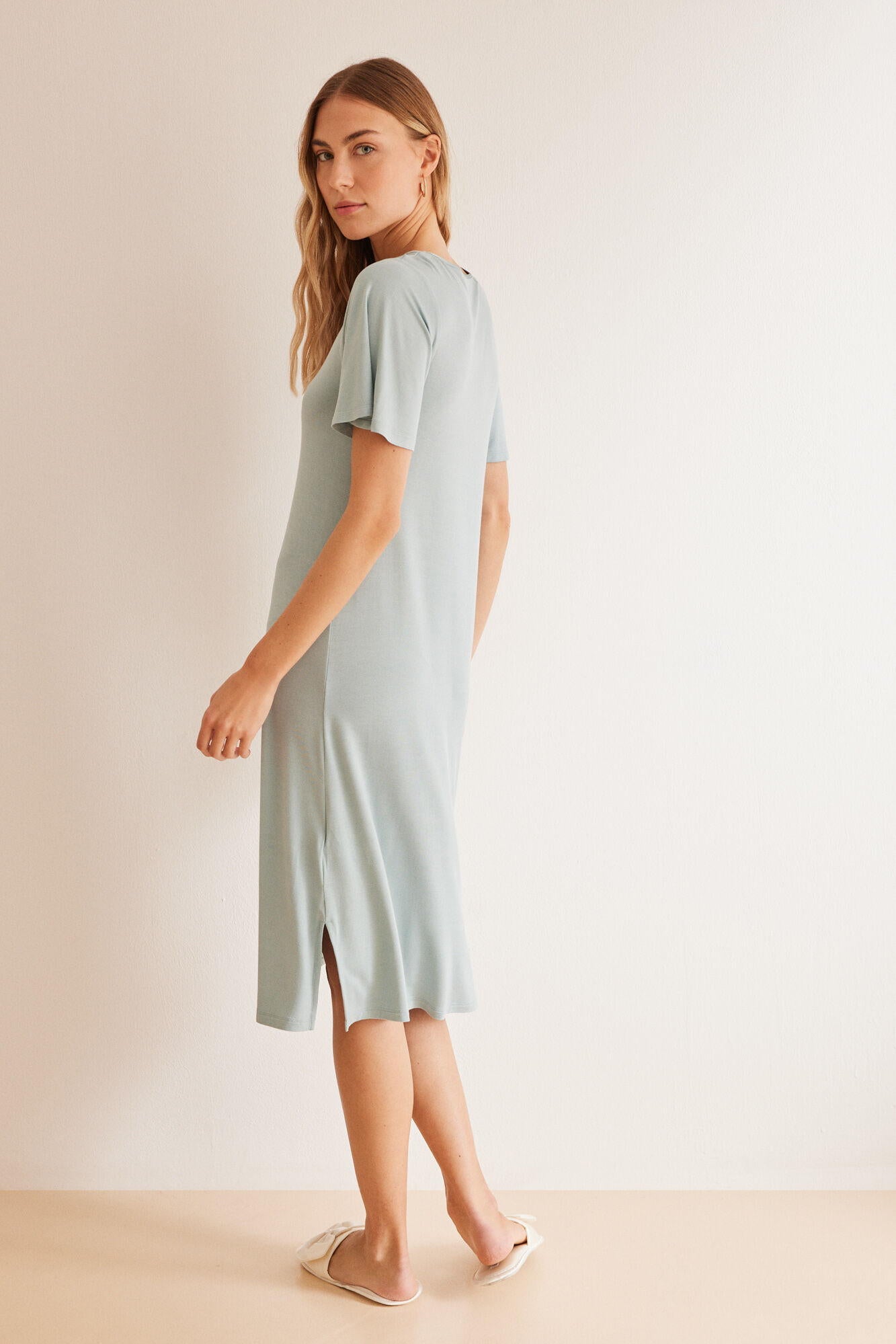 Short Sleeve Medium Nightdress_3237472_26_05