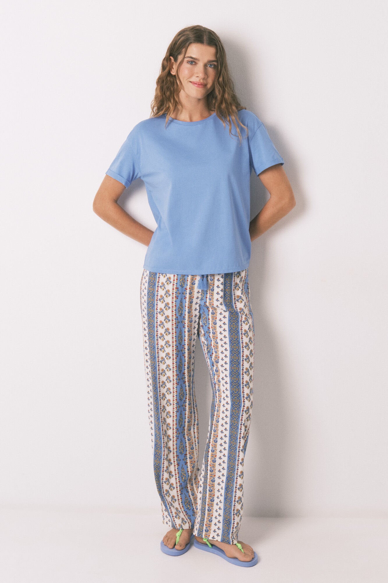 Women Secret_100% Cotton Blue T-Shirt_3272259_15_04