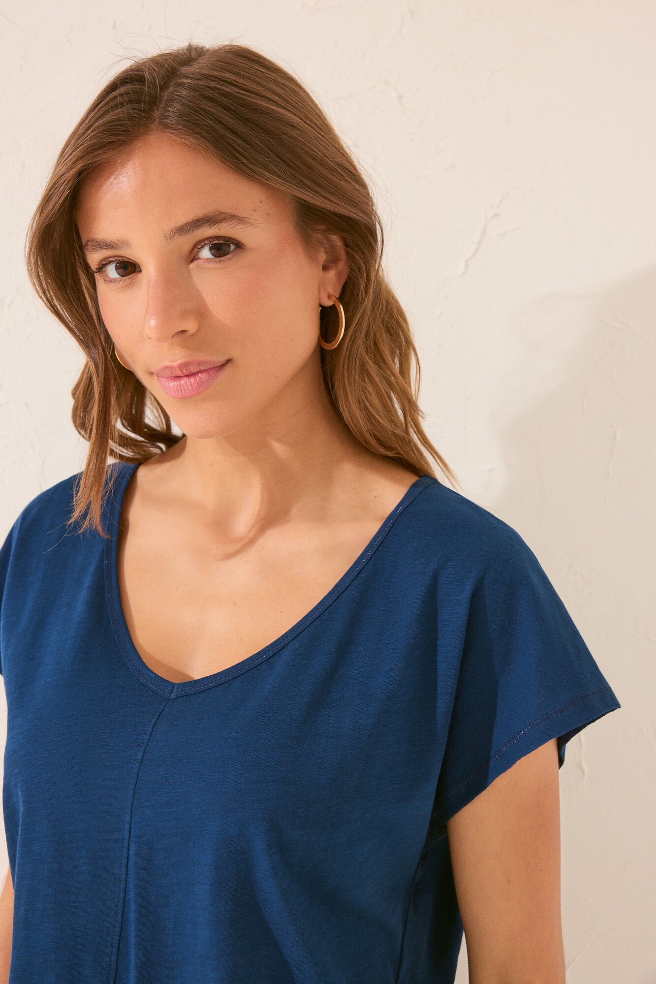 Women Secret_Blue Glitter Short Sleeve T-Shirt_3272264_15_02