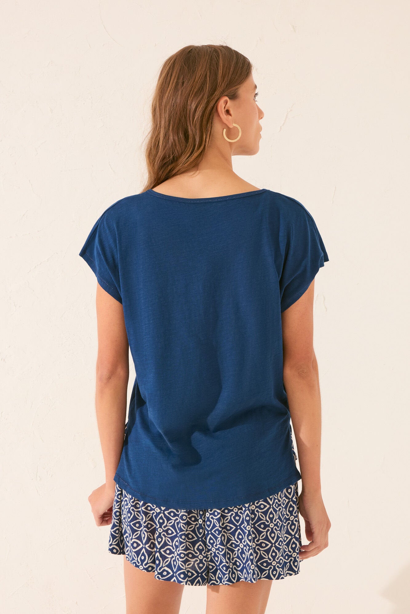 Women Secret_Blue Glitter Short Sleeve T-Shirt_3272264_15_05