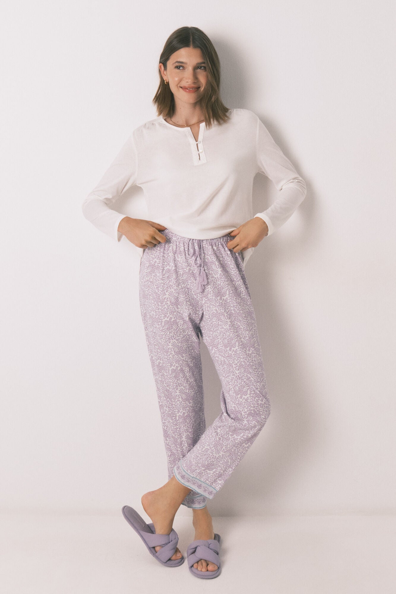 Women Secret_Ivory_100% Ivory Cotton Long Sleeve T-Shirt_3272273_96_05