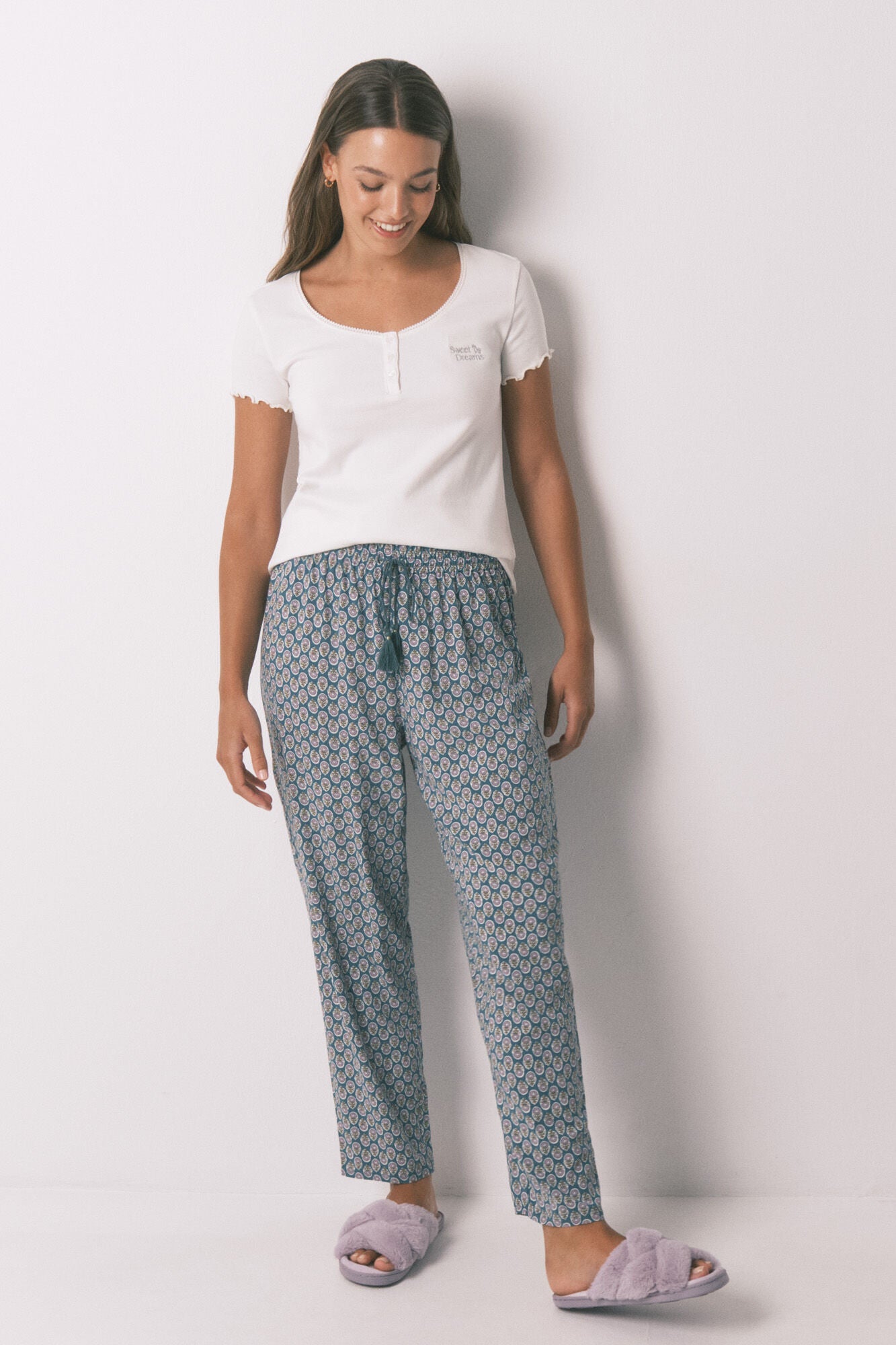 Women Secret_Ivory_White Cotton Short Sleeve T-Shirt_3272276_96_03