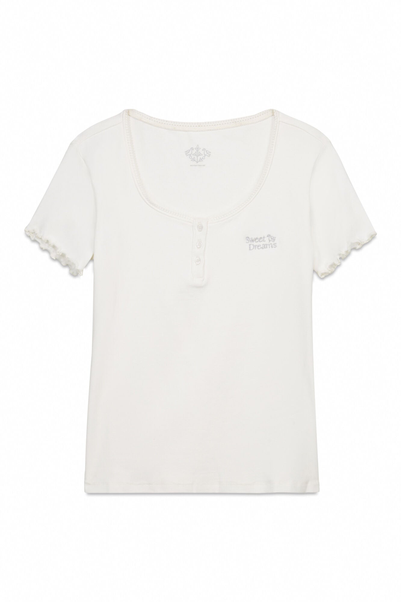 Women Secret_Ivory_White Cotton Short Sleeve T-Shirt_3272276_96_06