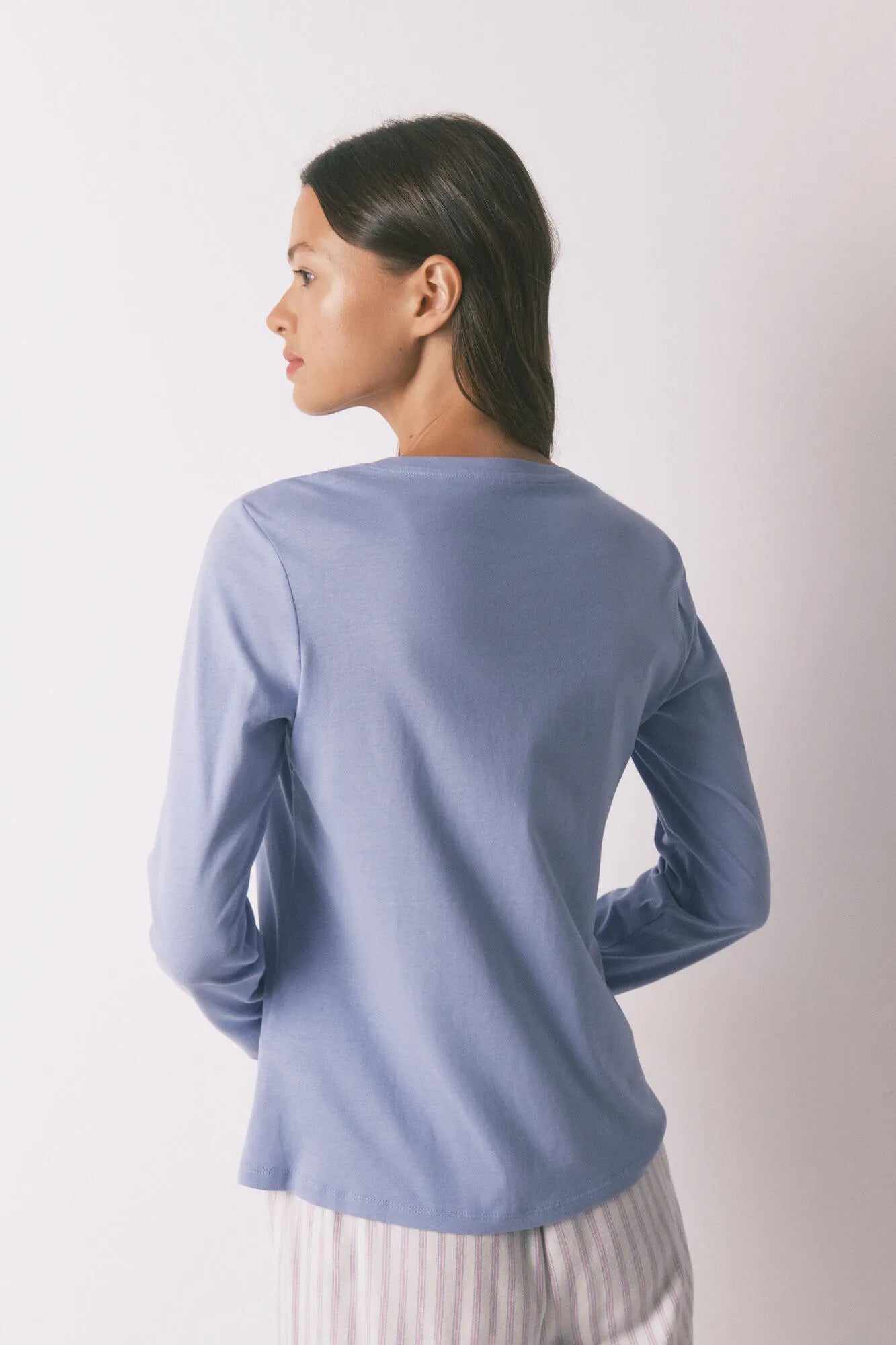 Women Secret_Pink_Lilac Brushed Cotton Short Sleeve T-Shirt_3272283_75_04