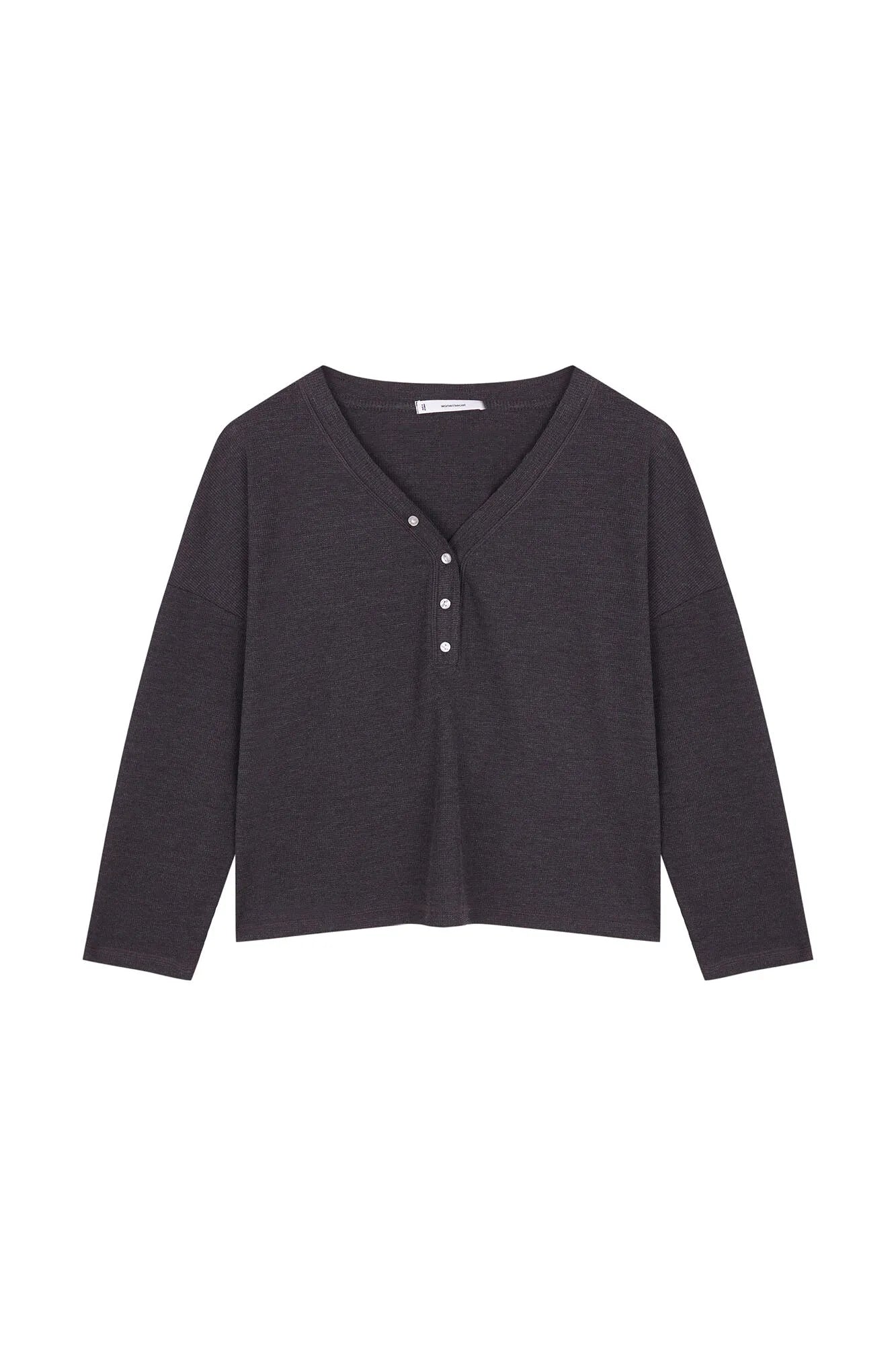 Women Secret_Black_Black Waffle Long Sleeve T-Shirt_3272292_01_07