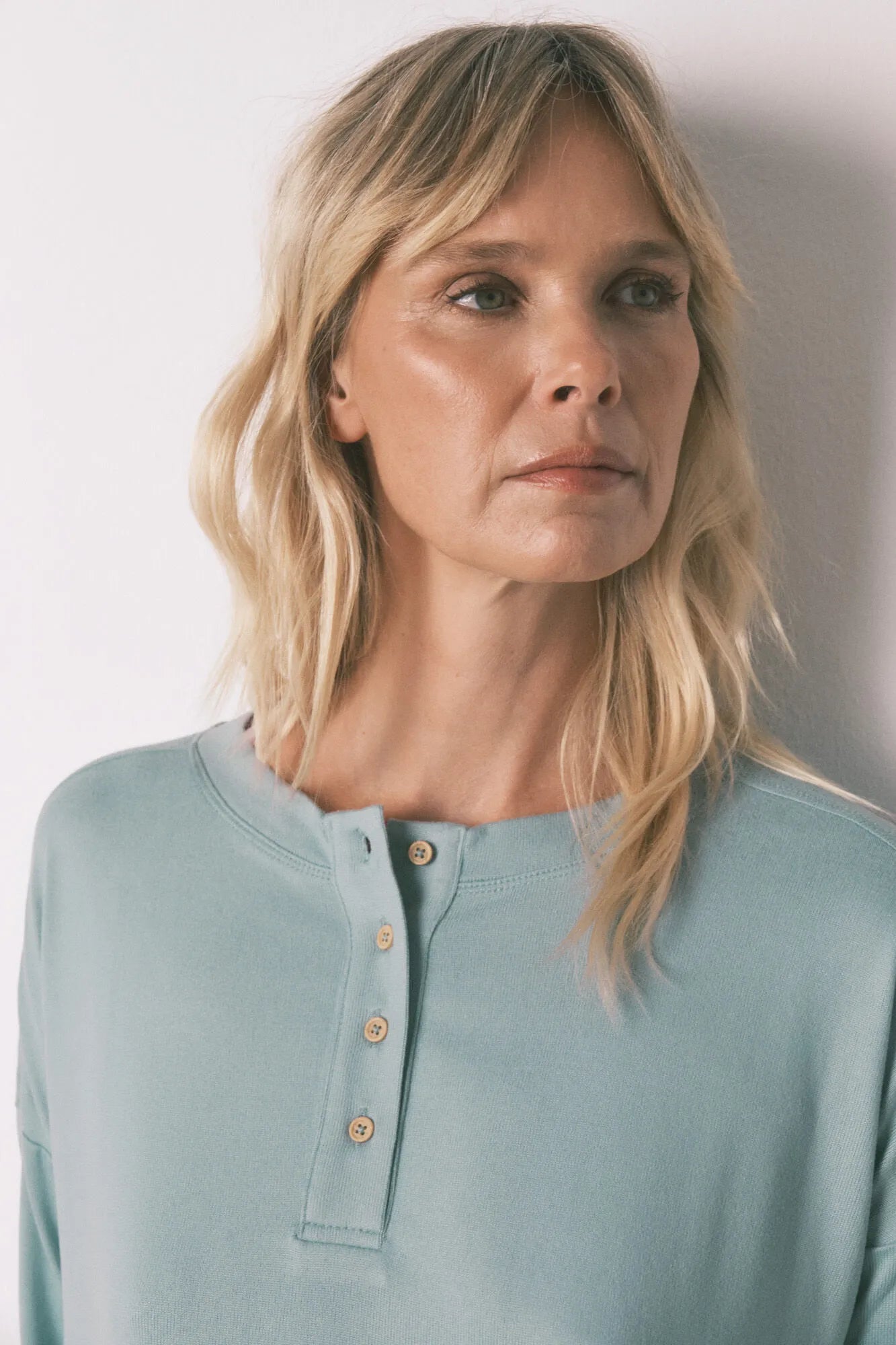 Women Secret_Green_Blue Suede Long Sleeve Jersey-Knit T-Shirt_3272332_23_02