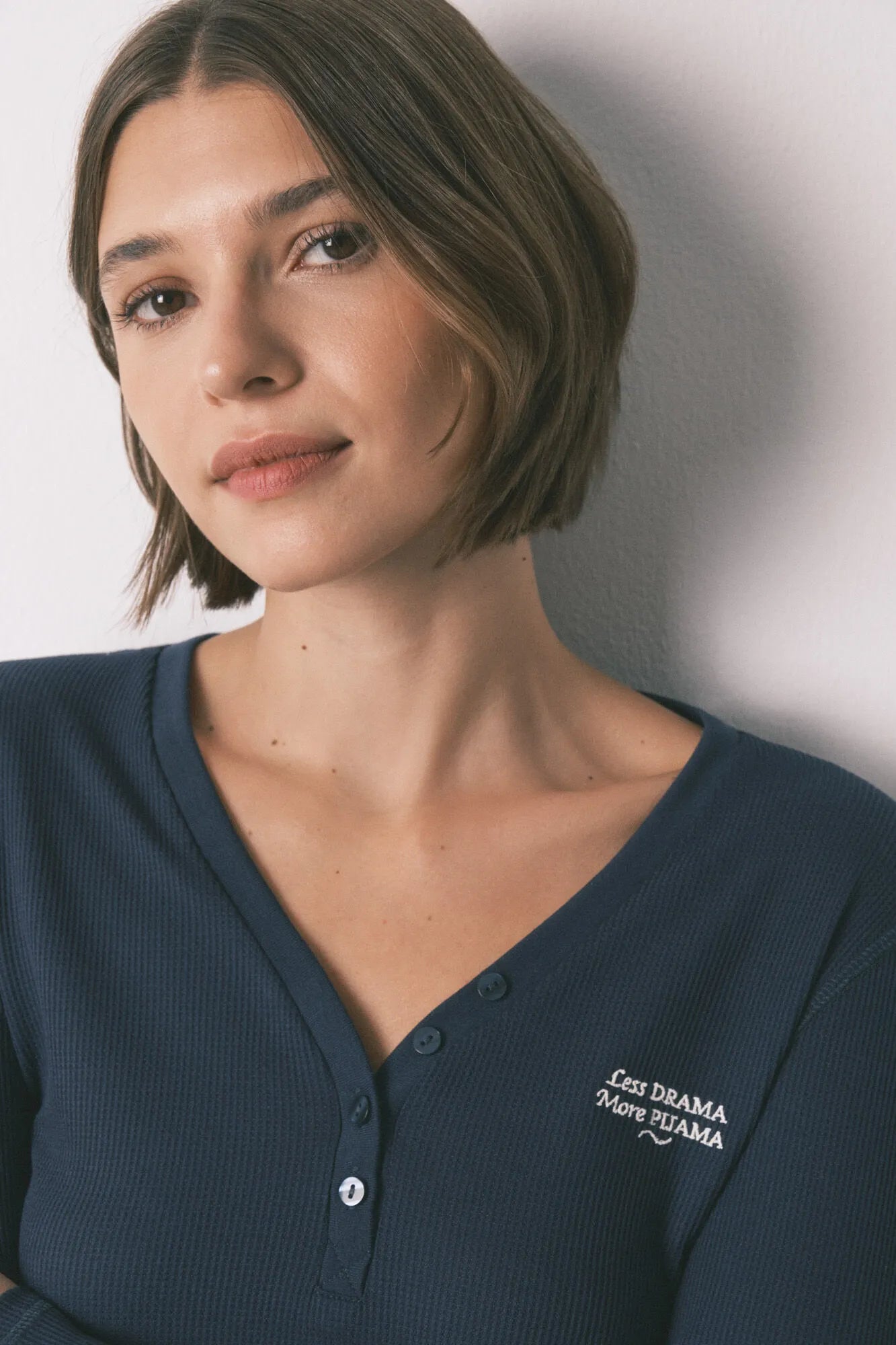 Women Secret_Dark Blue_Blue Waffle Long Sleeve T-Shirt_3272340_11_02