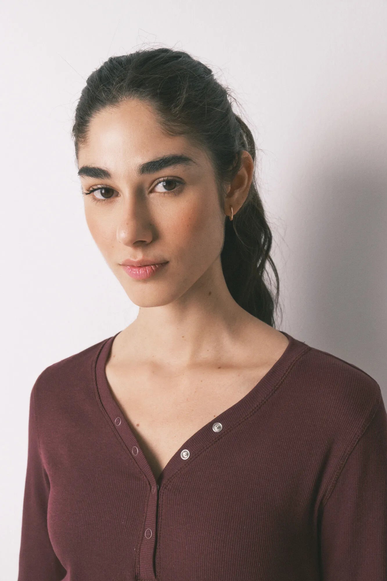 Women Secret_Red_Burgundy Ribbed Cotton Long Sleeve T-Shirt_3273280_68_03