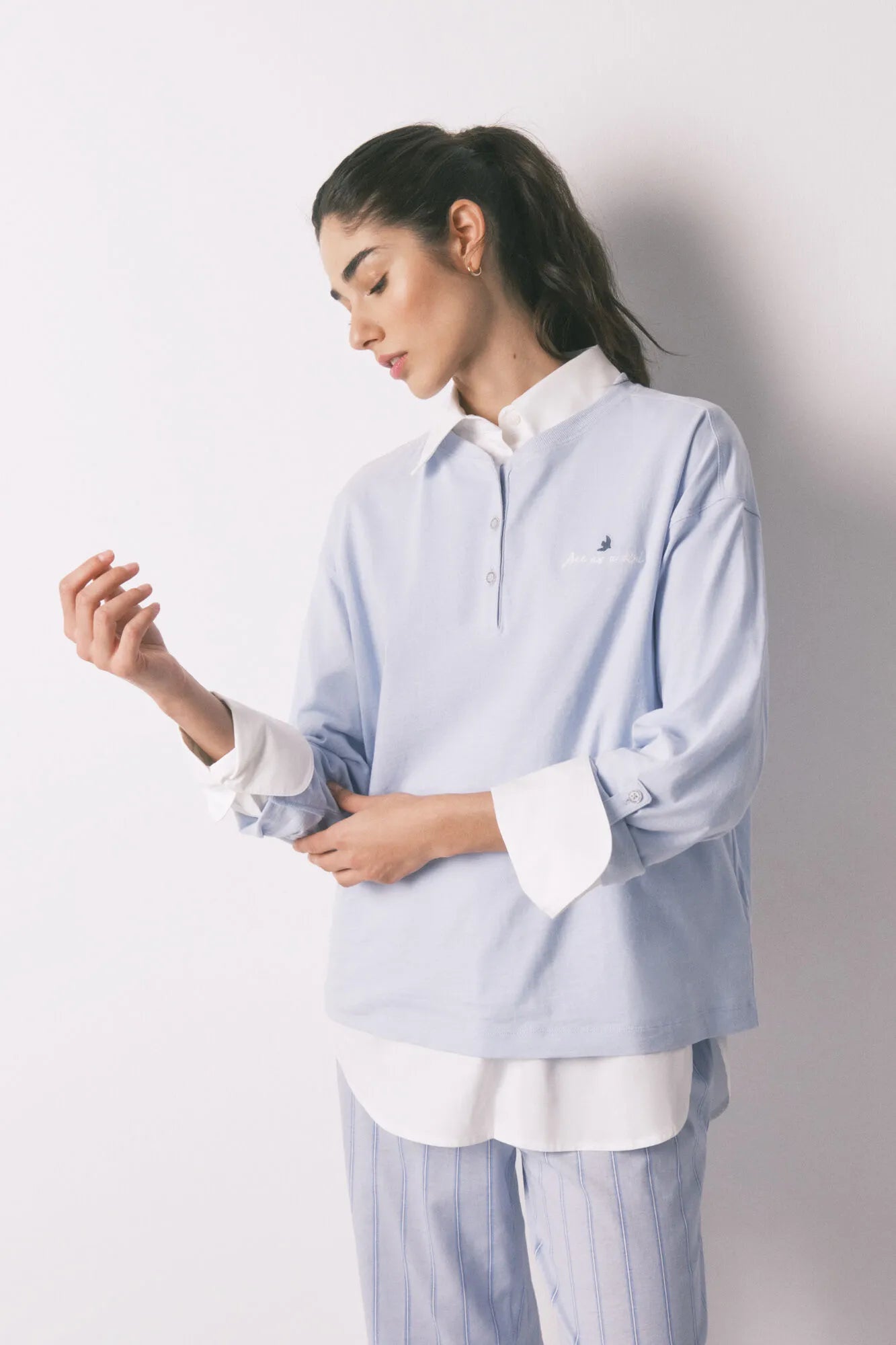 Women Secret_Medium Blue_Blue 100% Cotton Long Sleeve T-Shirt_3273282_15_01
