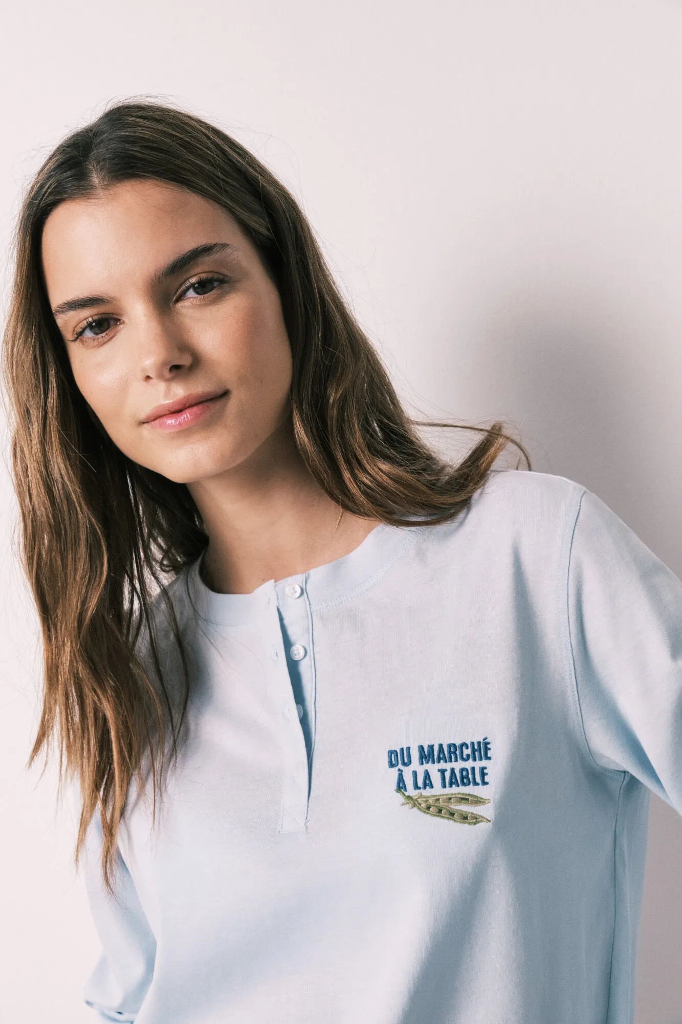 Women Secret Medium Blue Women Blue 100% Cotton Long Sleeve T-Shirt SKU: 3273292_12 Image 03
