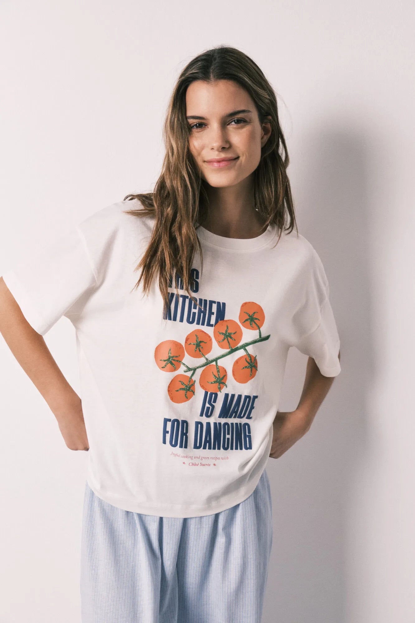 Women Secret Ivory Women White 100% Cotton Short Sleeve T-Shirt SKU: 3273297_96 Image 04