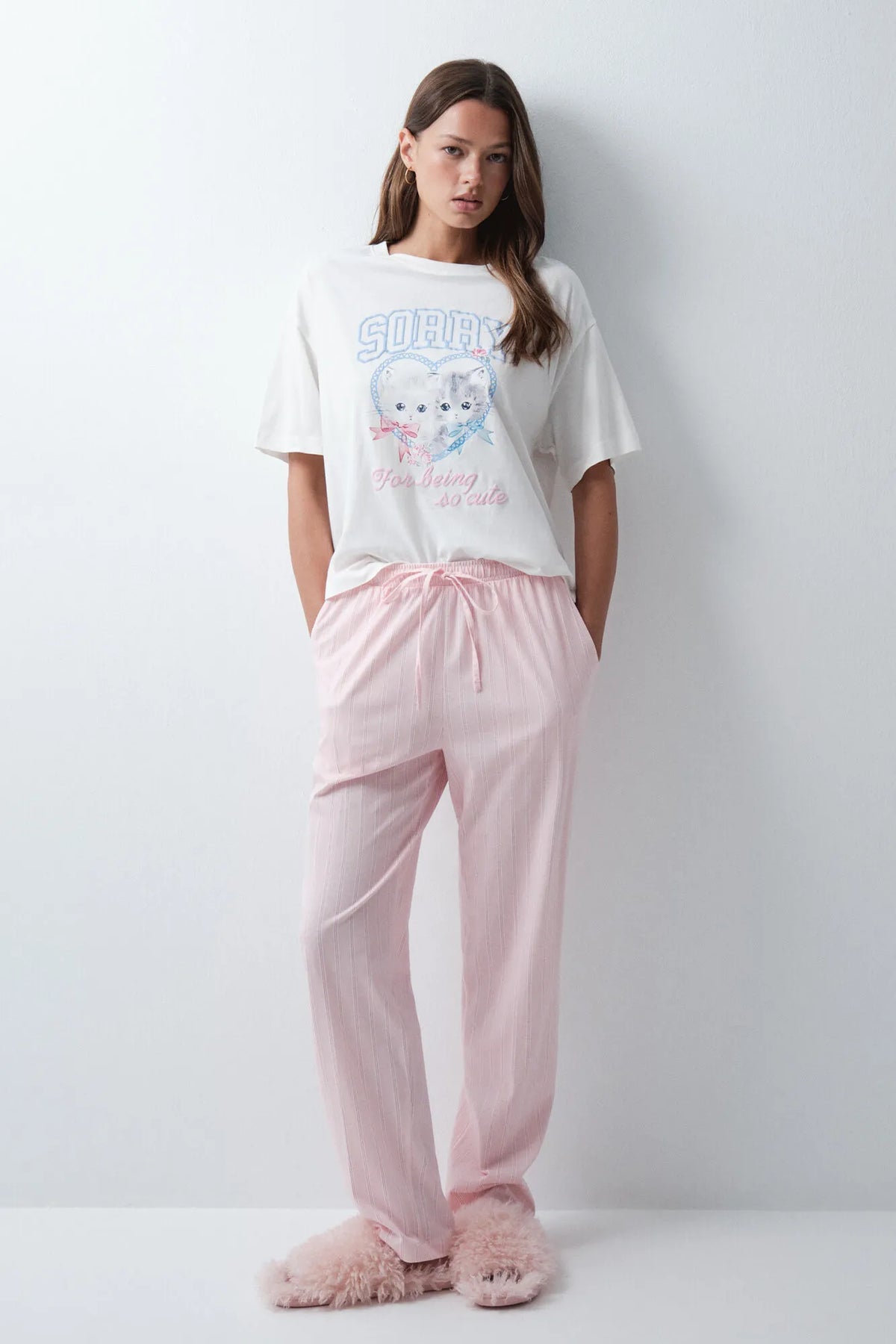 Women Secret Ivory Women White Cotton Graphic T-Shirt SKU: 3274526_96 Image 06